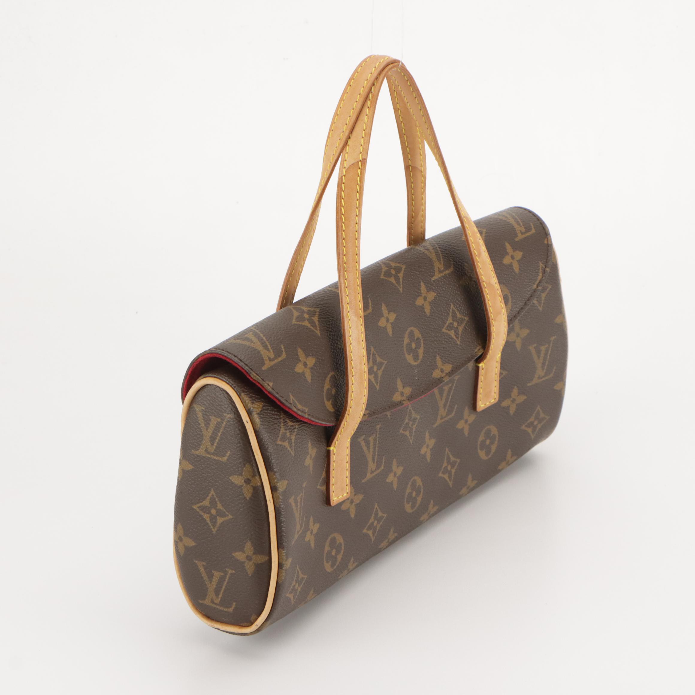 Louis Vuitton Sonatine Handbag in Monogram Canvas and Vachetta Leather