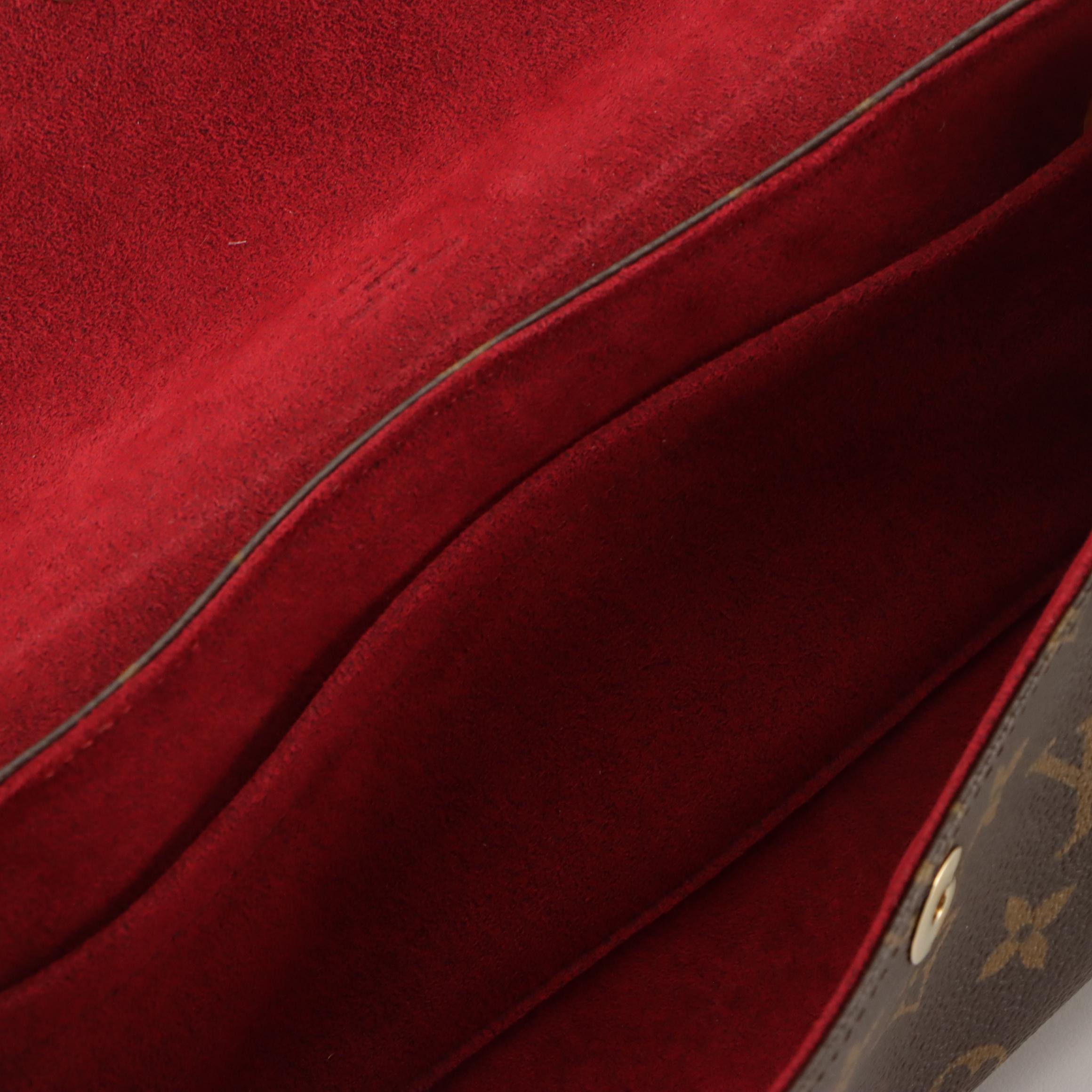 Louis Vuitton Sonatine Handbag in Monogram Canvas and Vachetta Leather