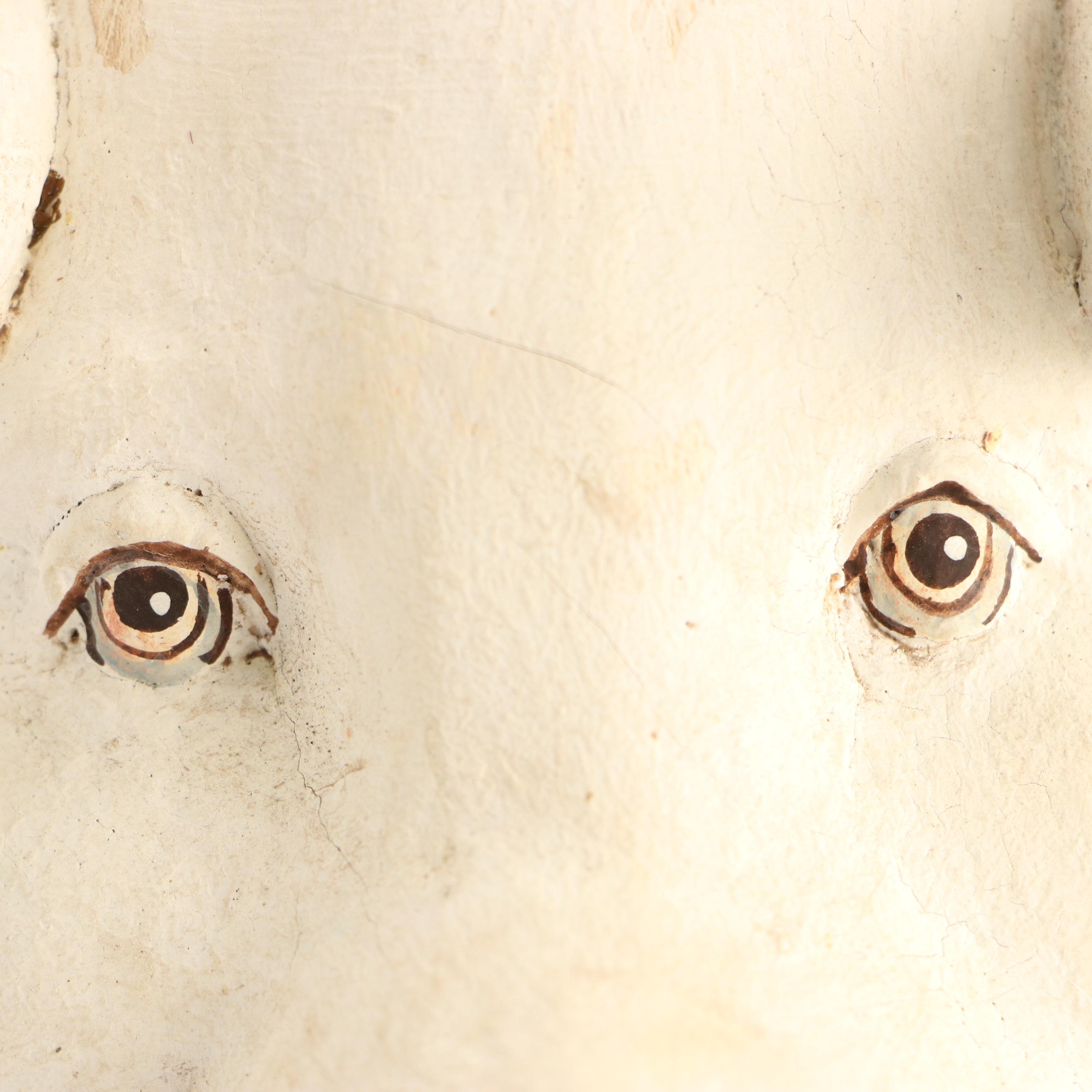 Folk Art Style Plaster Pig