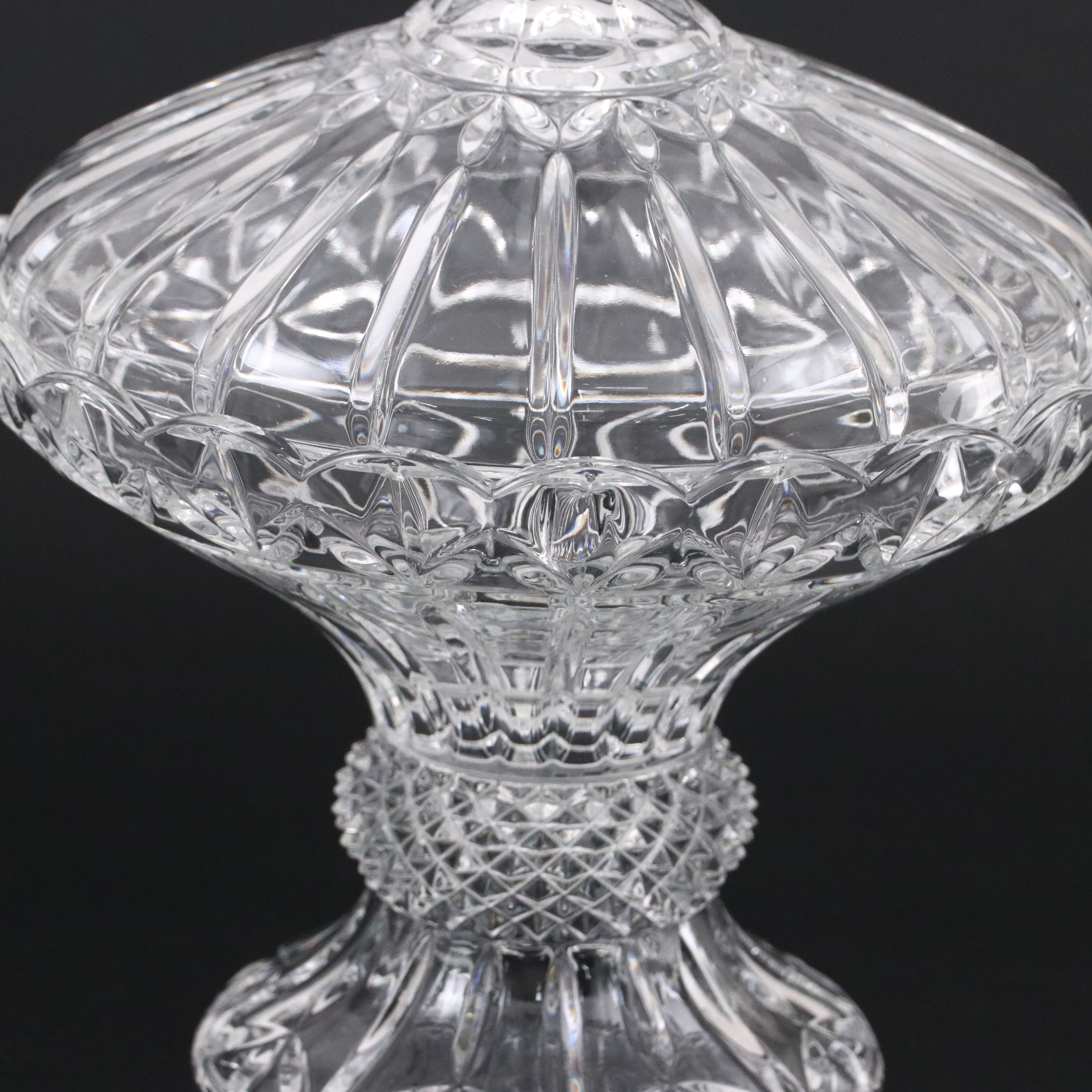 Pair of Crystal Covered Dishes