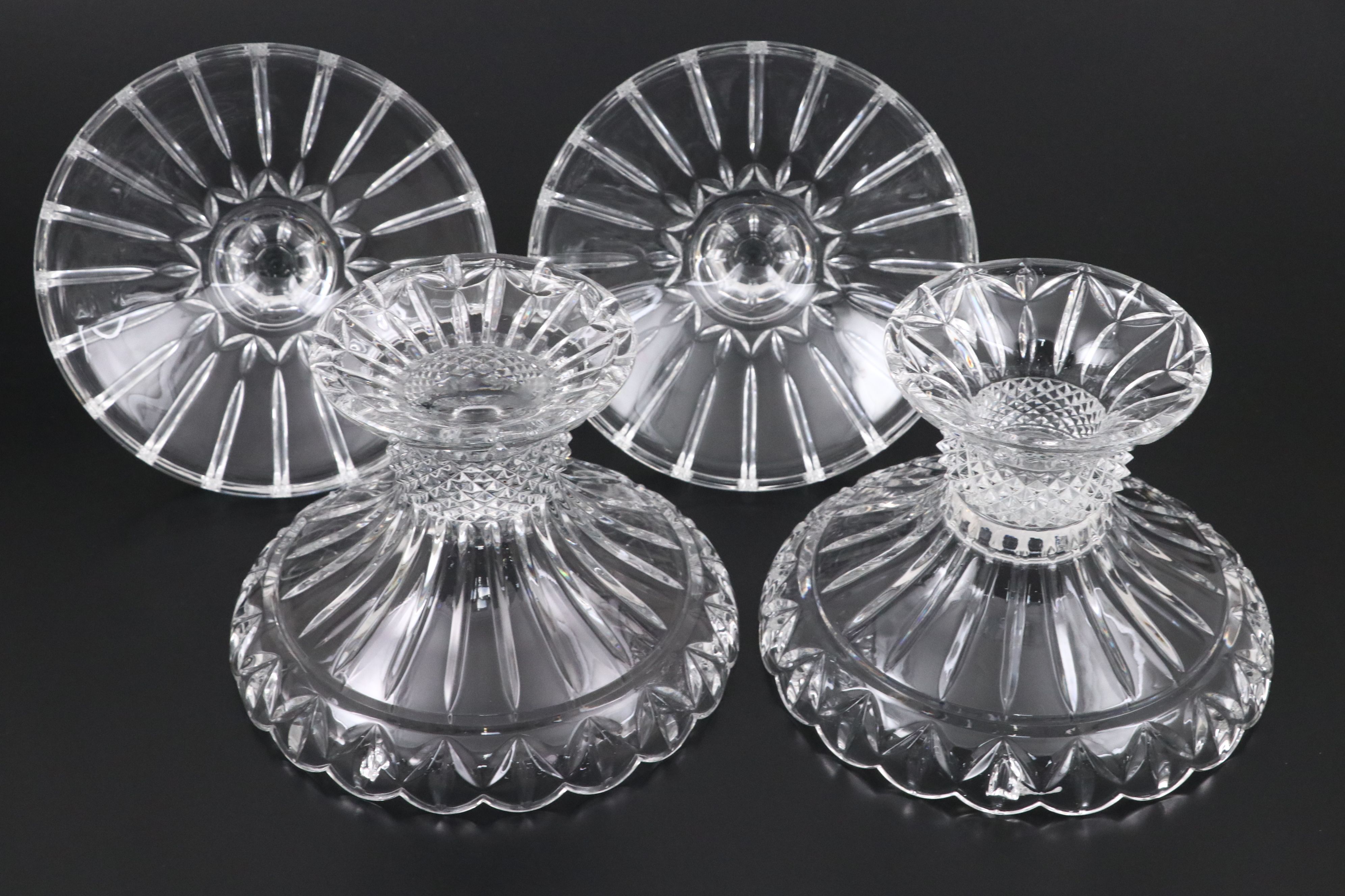 Pair of Crystal Covered Dishes