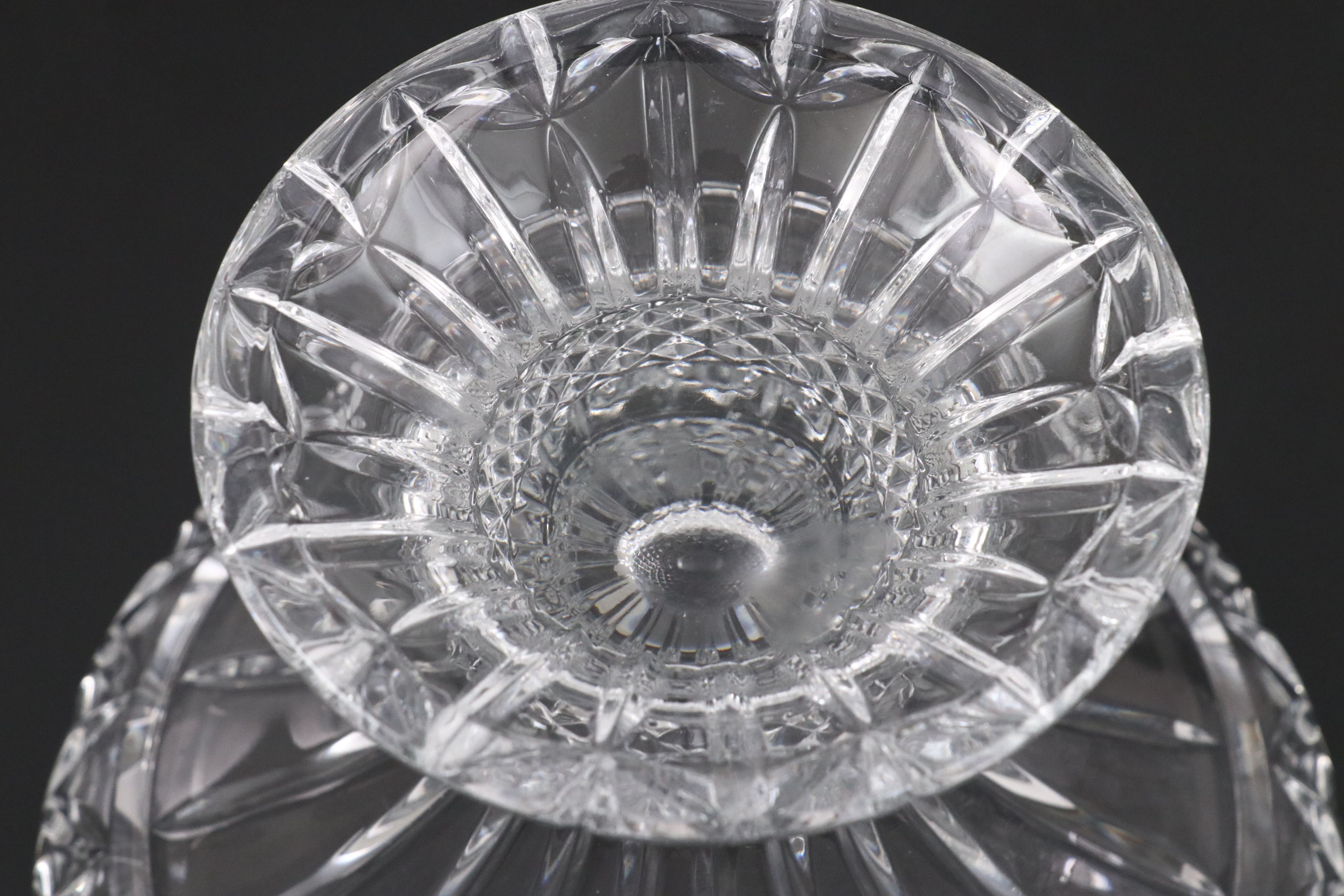 Pair of Crystal Covered Dishes