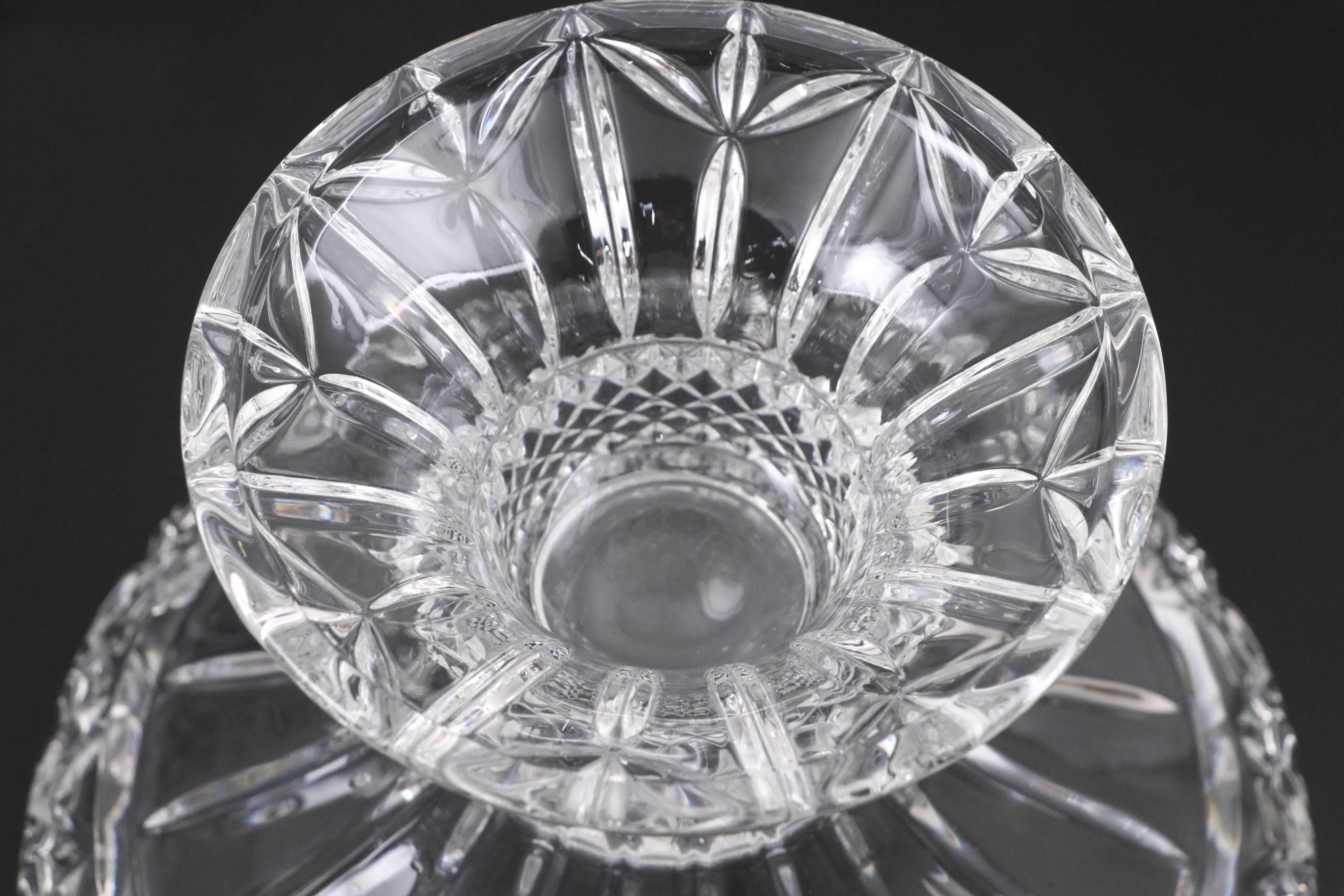 Pair of Crystal Covered Dishes