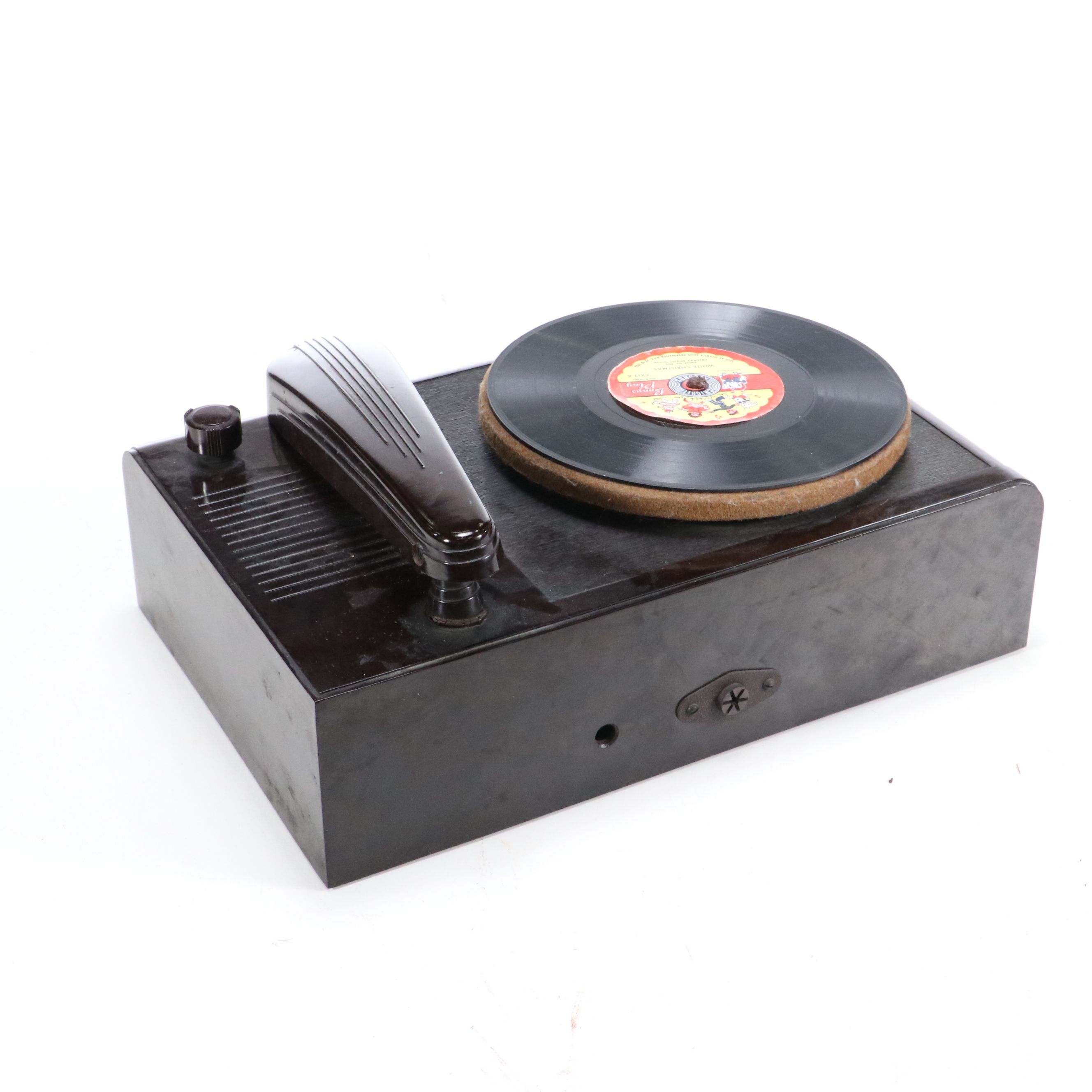 RCA Victrola VA-21 Two-Tube Wireless Record Player with Record Single, 1940s