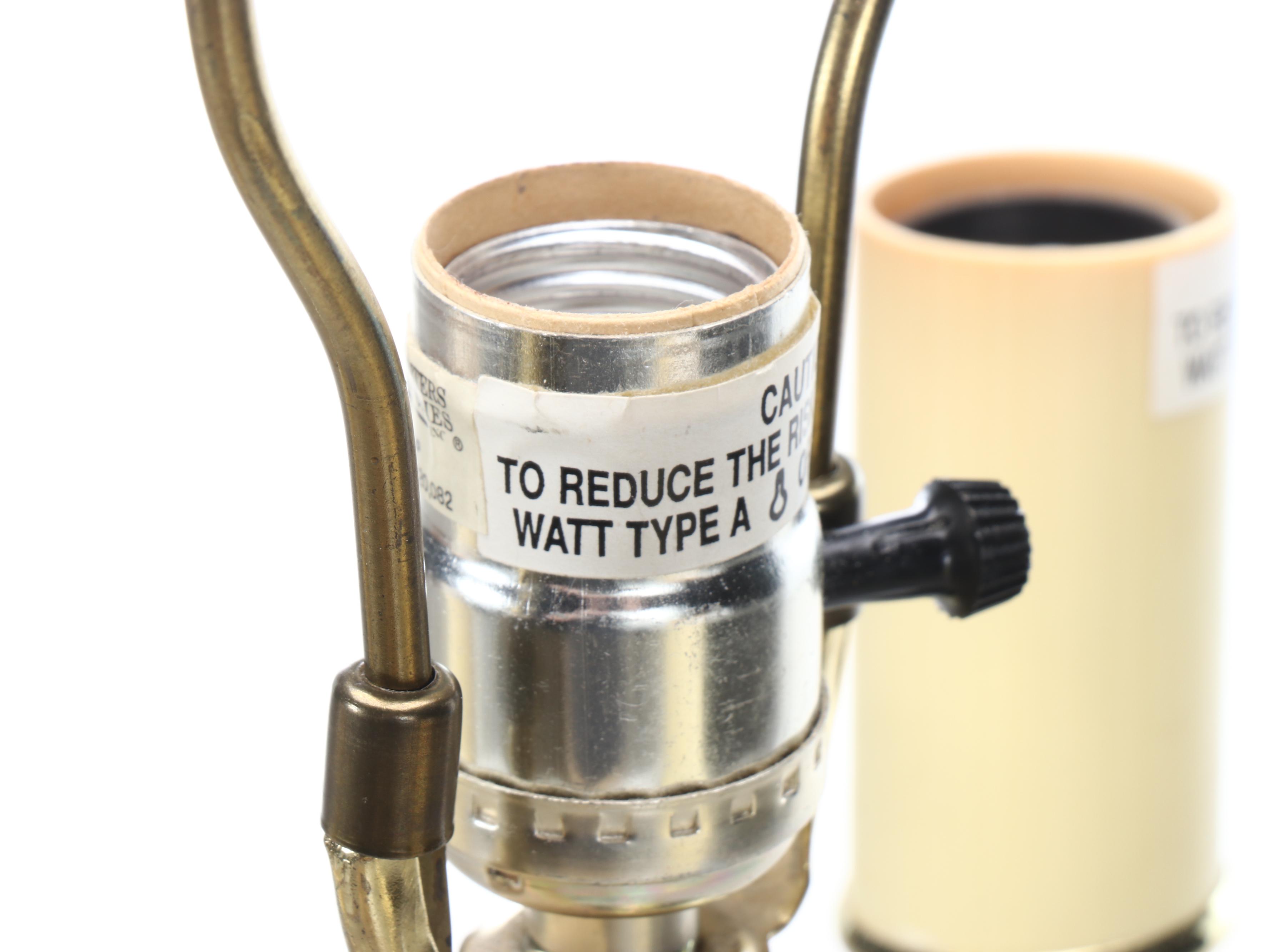 Robert Abbey Polished Metal Floor Lamp with Cotton Shade, 21st Century