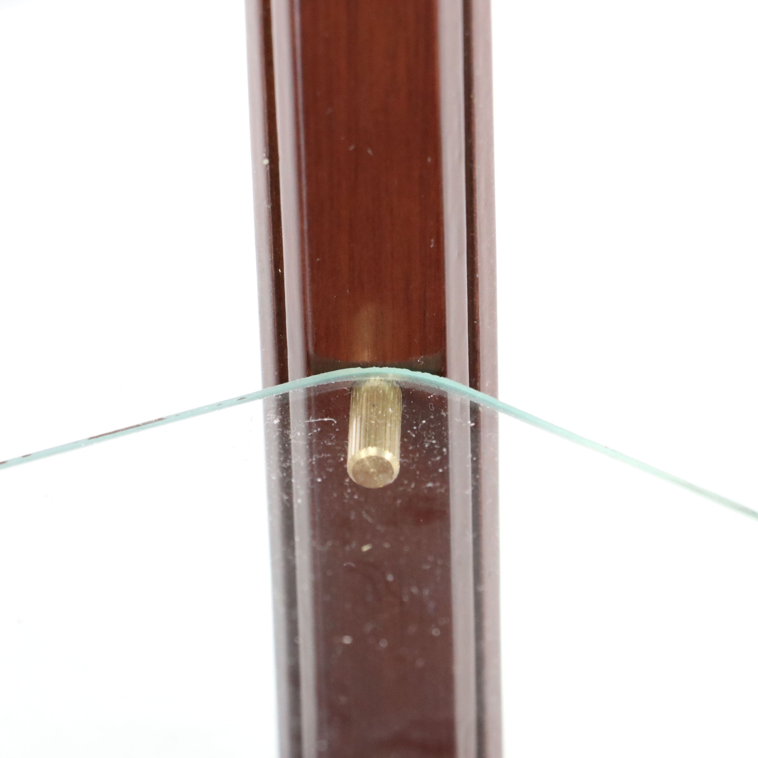 The Bombay Company Mahogany Finish and Glass Countertop Display Cabinet