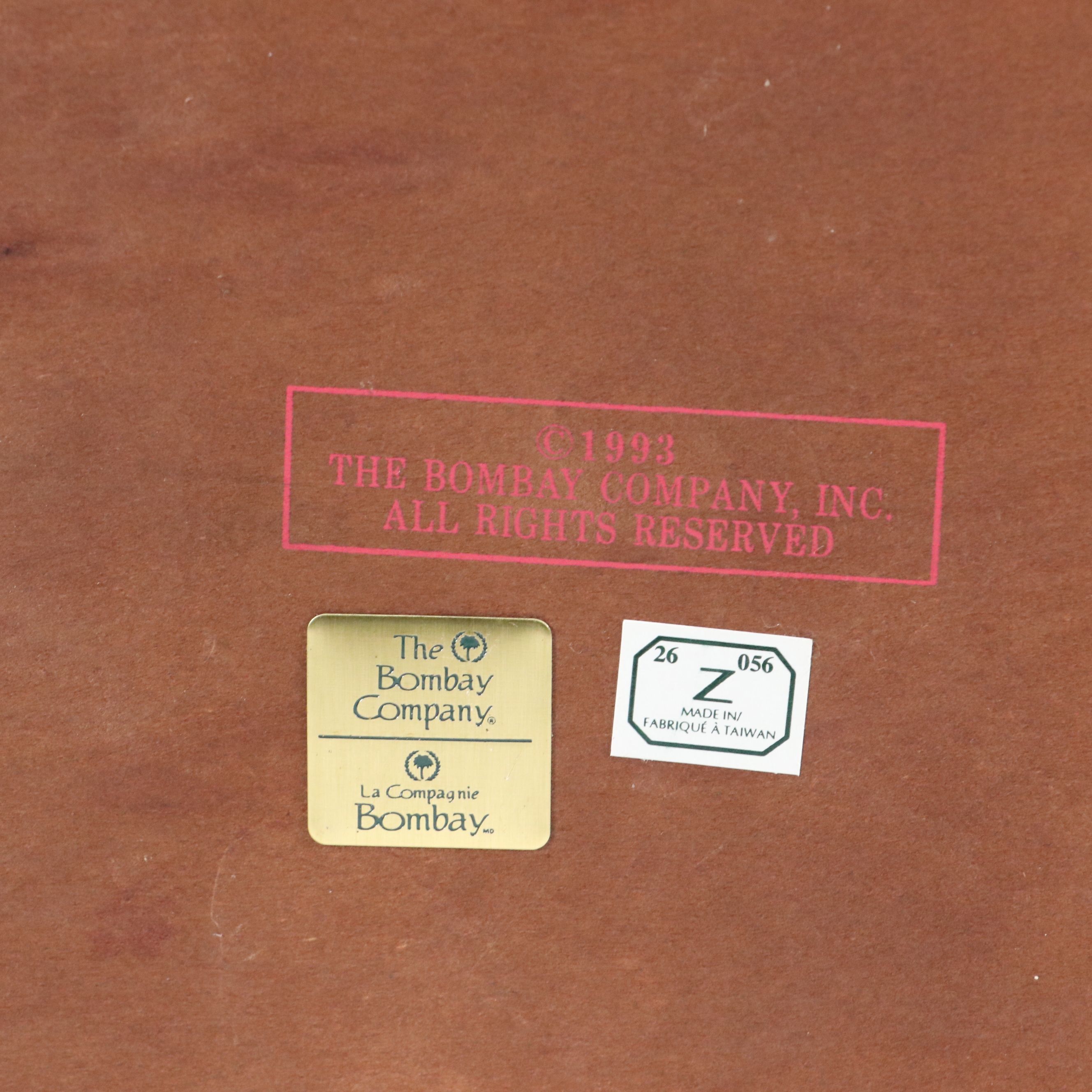 The Bombay Company Mahogany Finish and Glass Countertop Display Cabinet