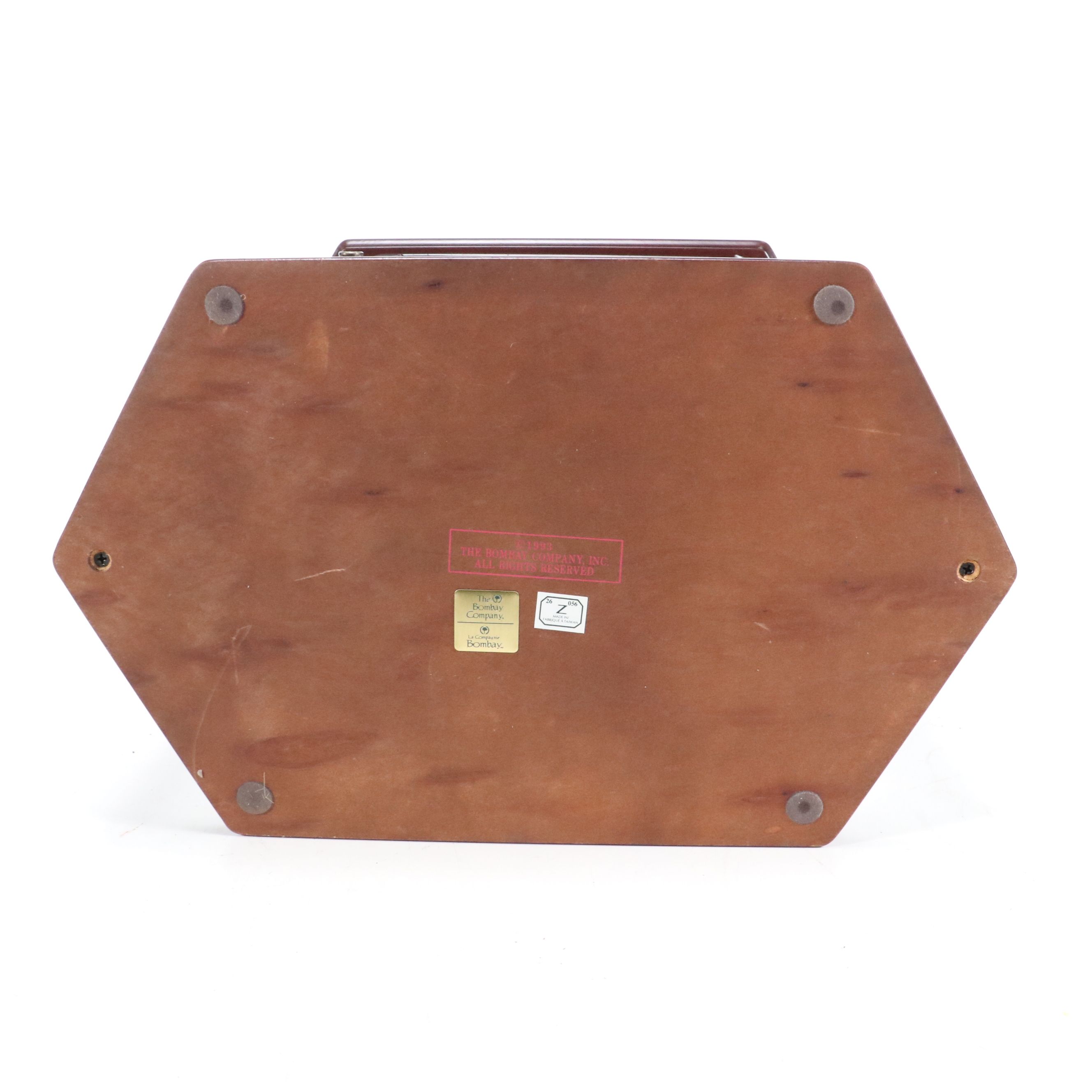 The Bombay Company Mahogany Finish and Glass Countertop Display Cabinet