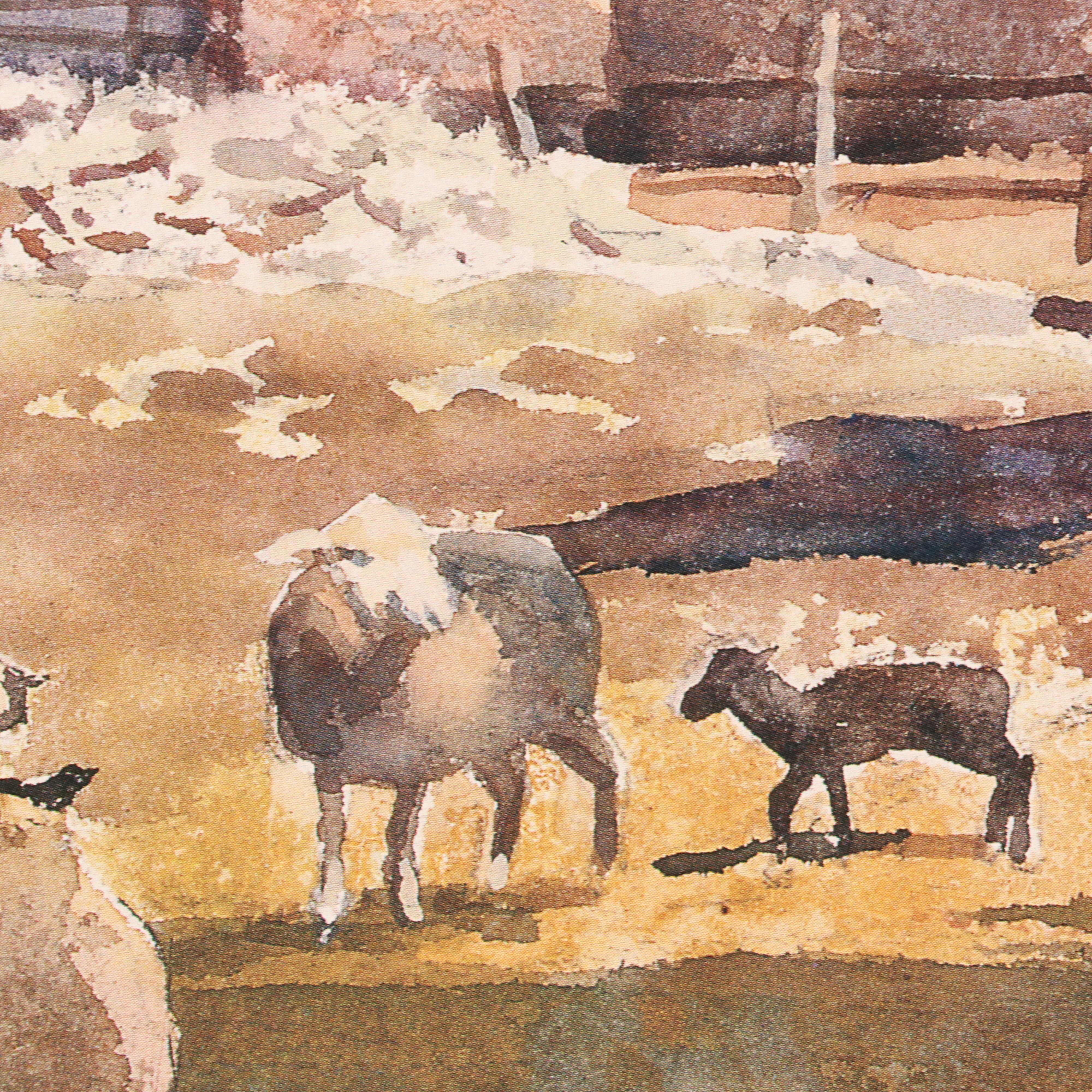 Ranulph Bye Offset Lithographs Including "Lambing Time"