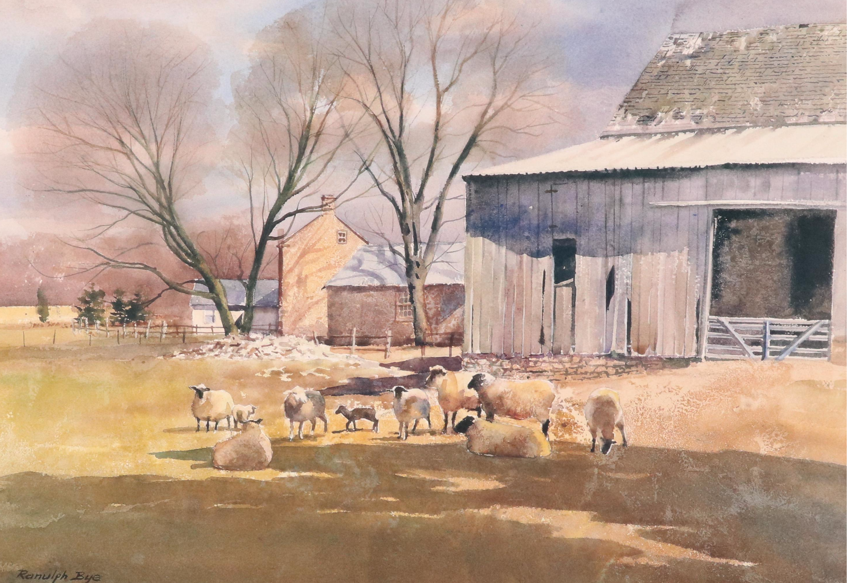 Ranulph Bye Offset Lithographs Including "Lambing Time"