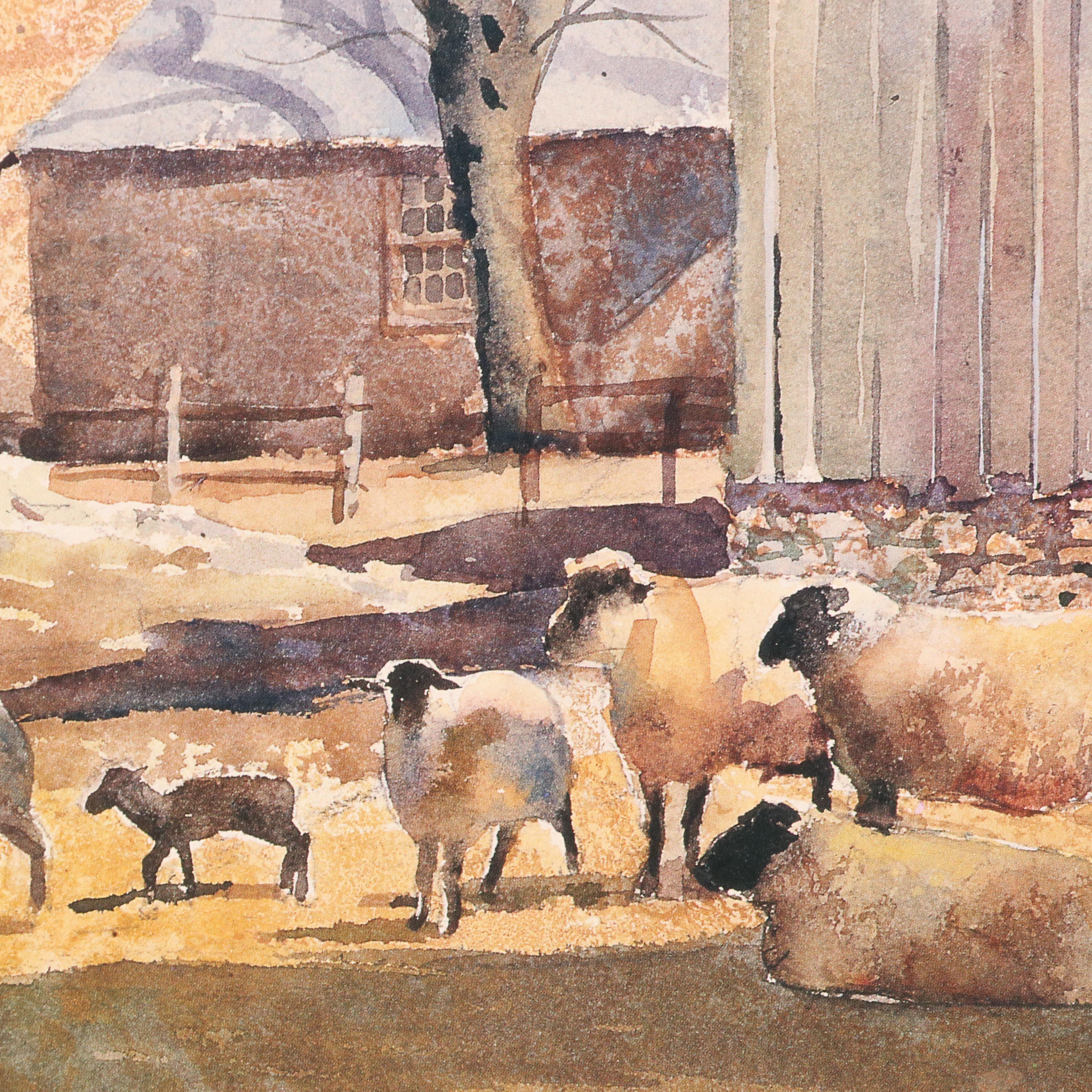 Ranulph Bye Offset Lithographs Including "Lambing Time"