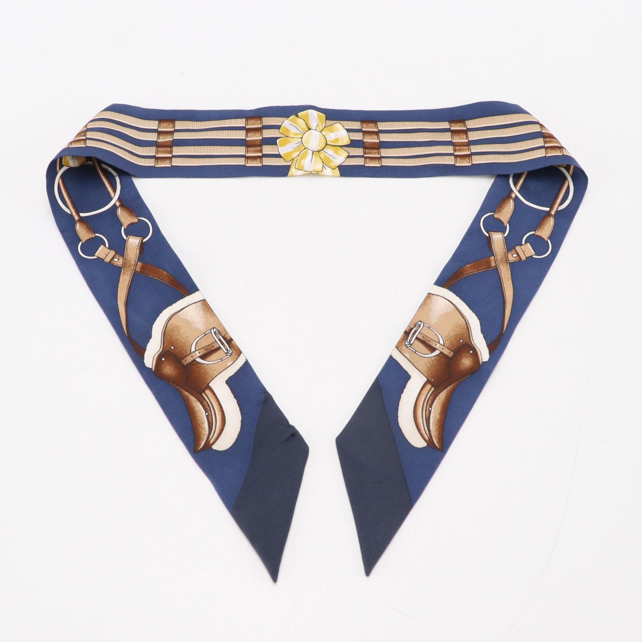 Hermès "Jumping" Silk Twilly Scarf