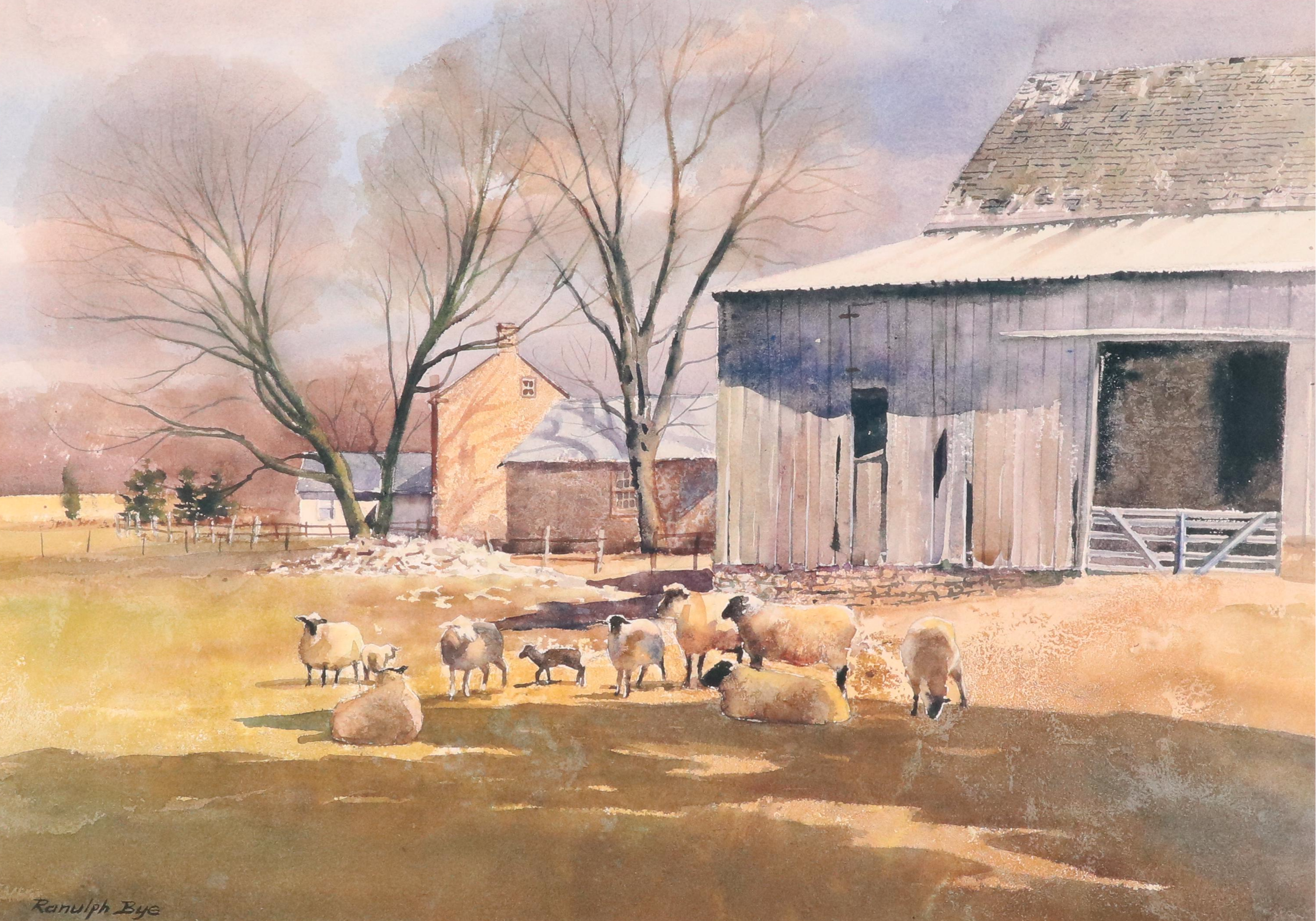 Ranulph Bye Offset Lithographs Including "Lambing Time"