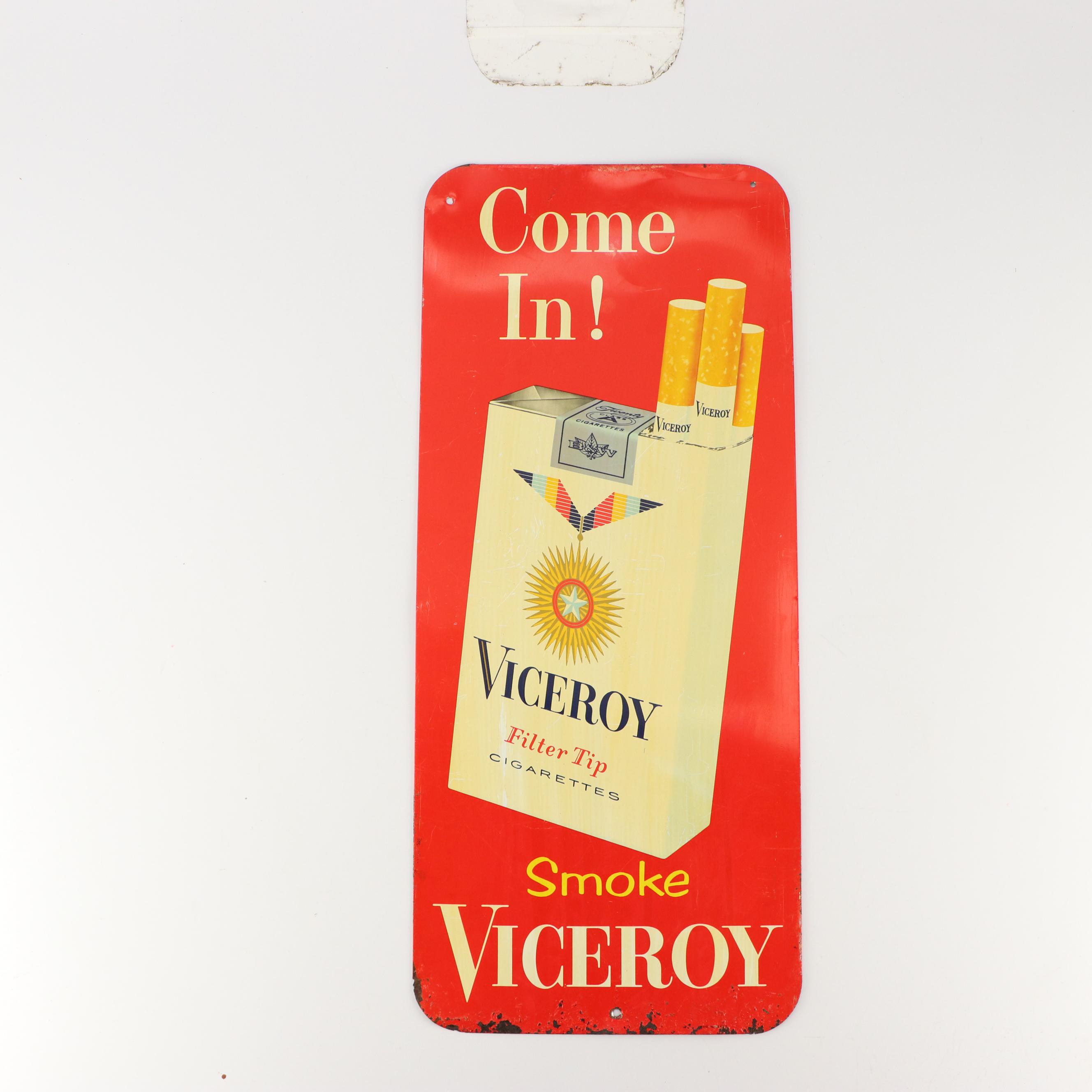 Viceroy and All Jacks Cigarette Advertising Signs, Mid-20th Century
