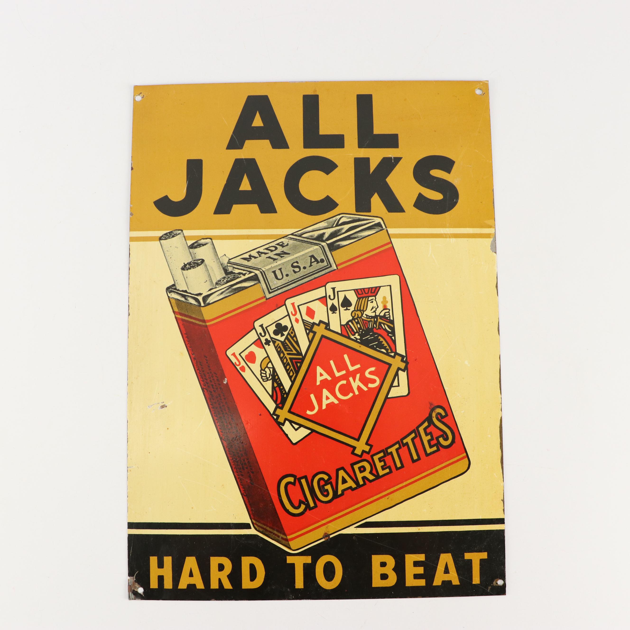 Viceroy and All Jacks Cigarette Advertising Signs, Mid-20th Century