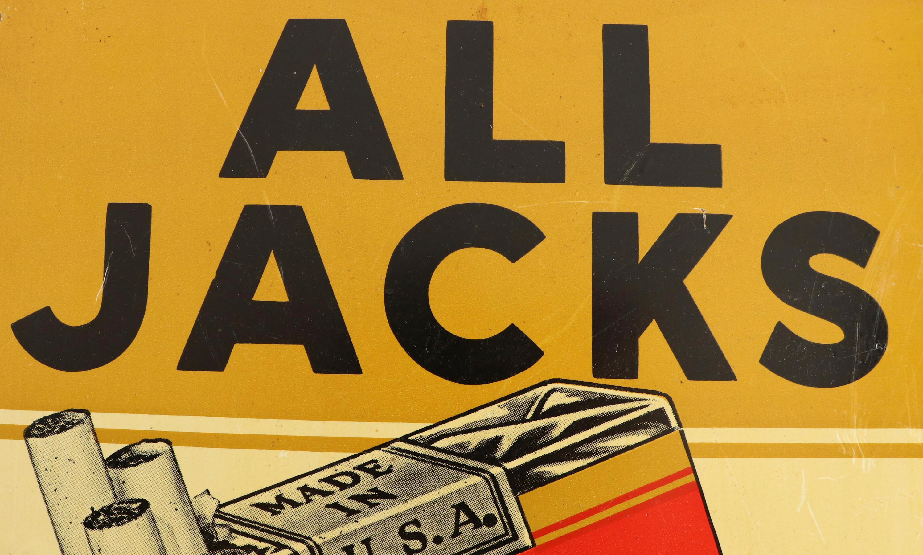 Viceroy and All Jacks Cigarette Advertising Signs, Mid-20th Century
