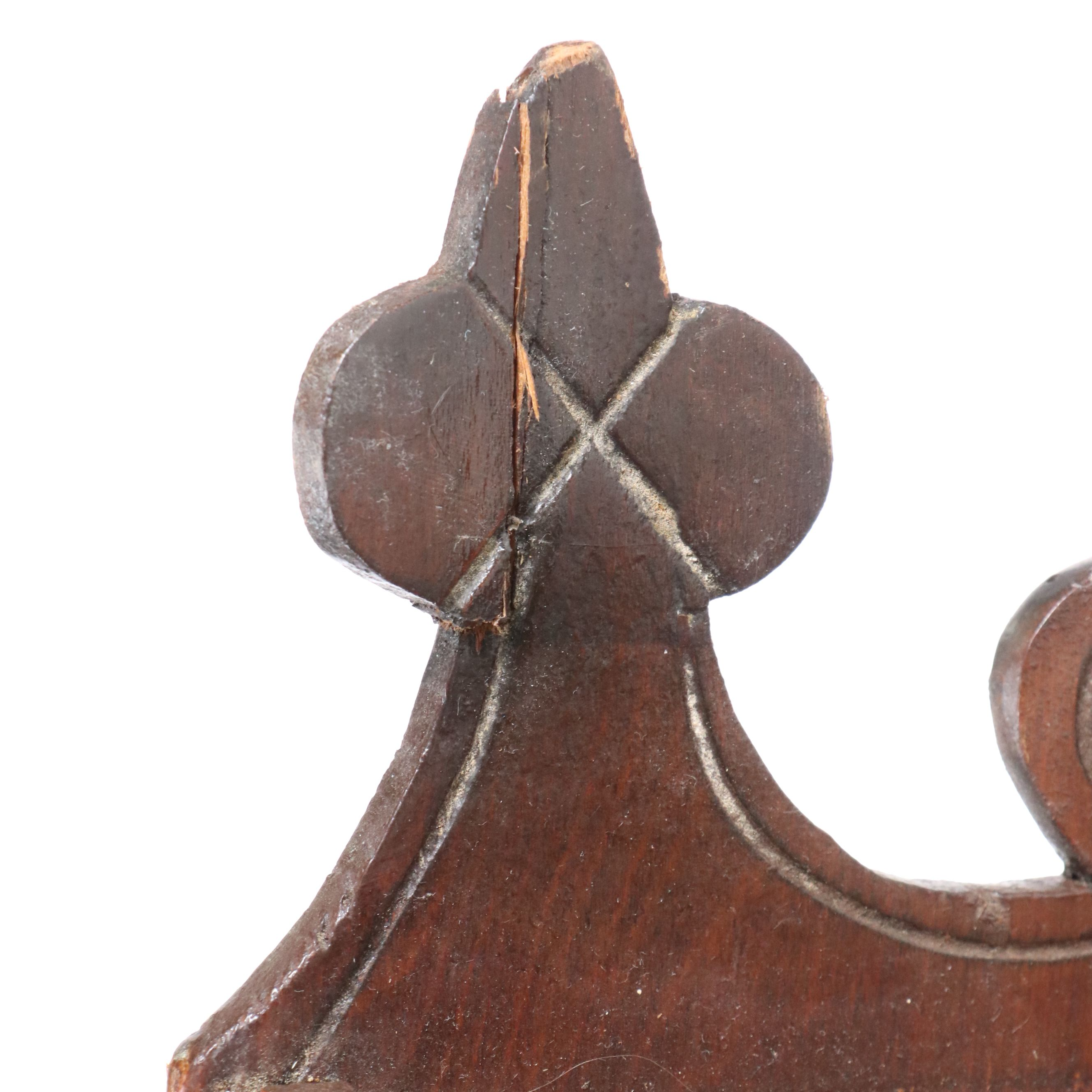 Victorian Eastlake Carved Walnut Wall Mounted Corner Cabinet