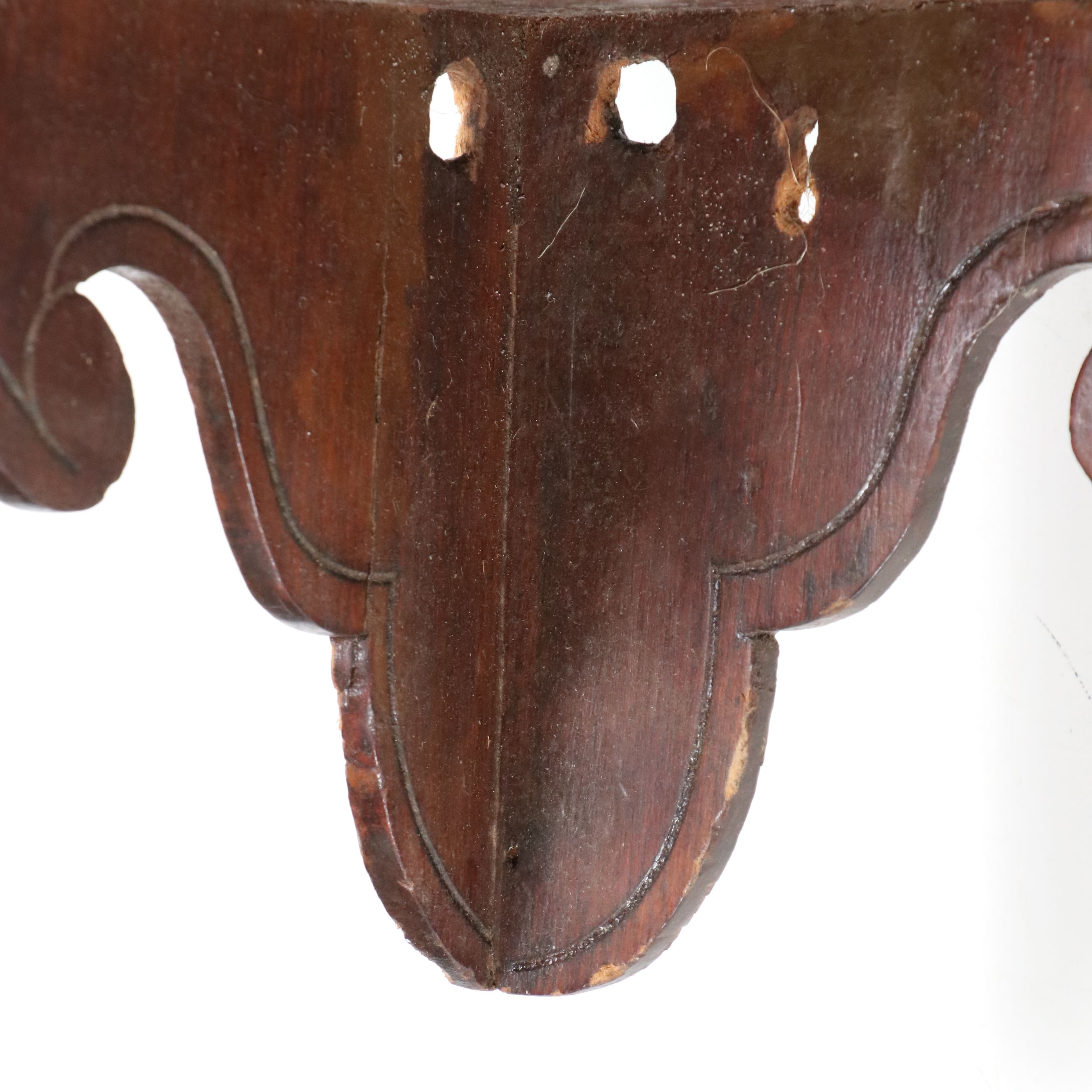 Victorian Eastlake Carved Walnut Wall Mounted Corner Cabinet