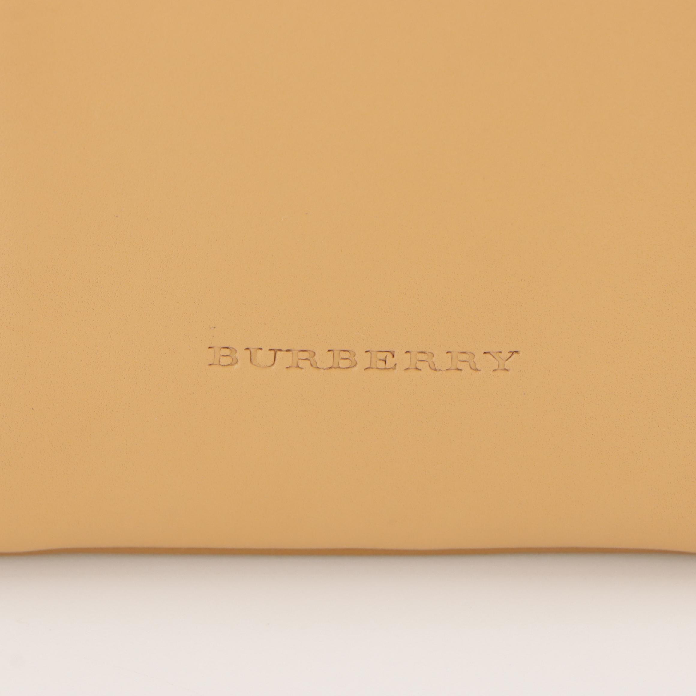 Burberry Vertical Shoulder Bag in Tan Leather