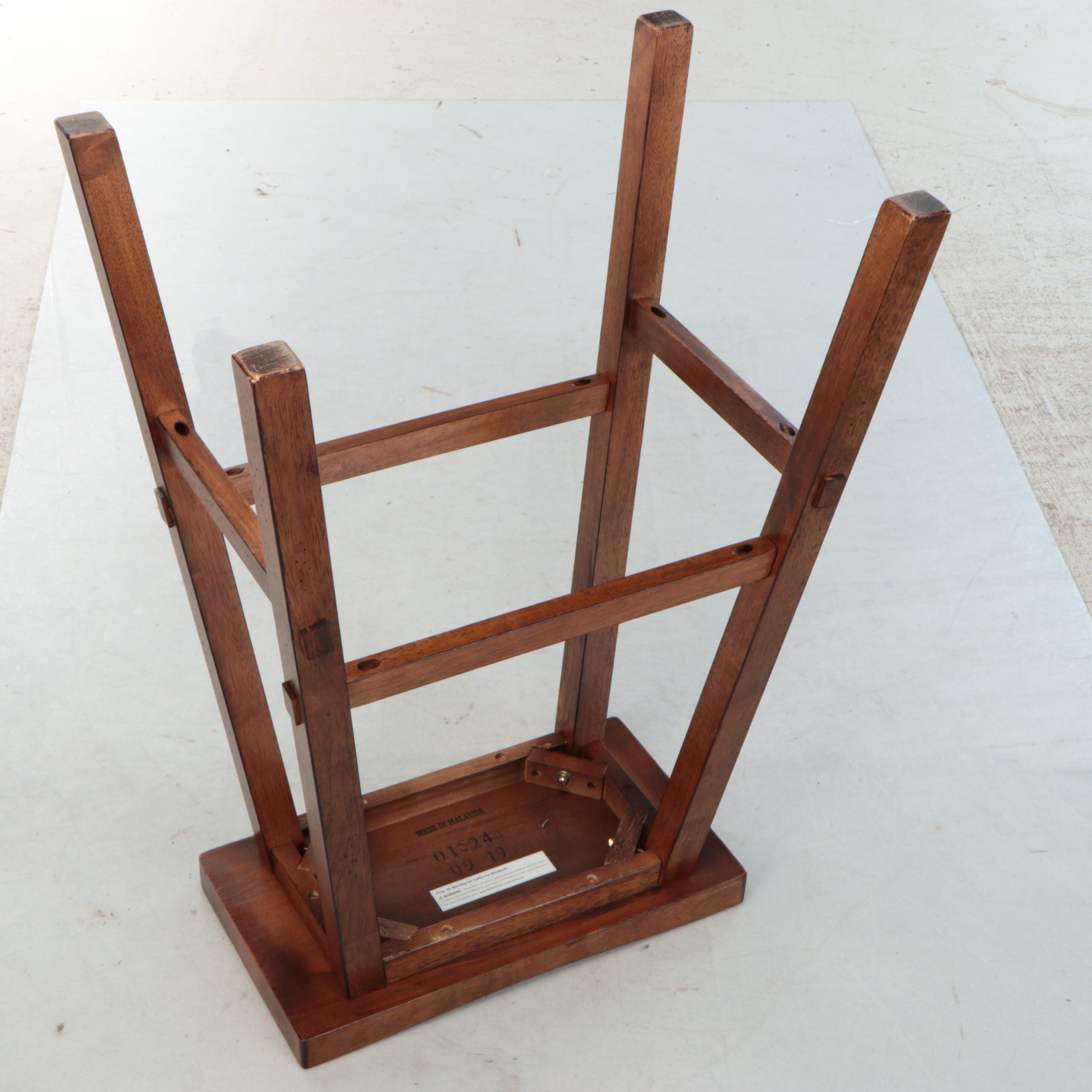 Set of Five Contemporary Hardwood Stools