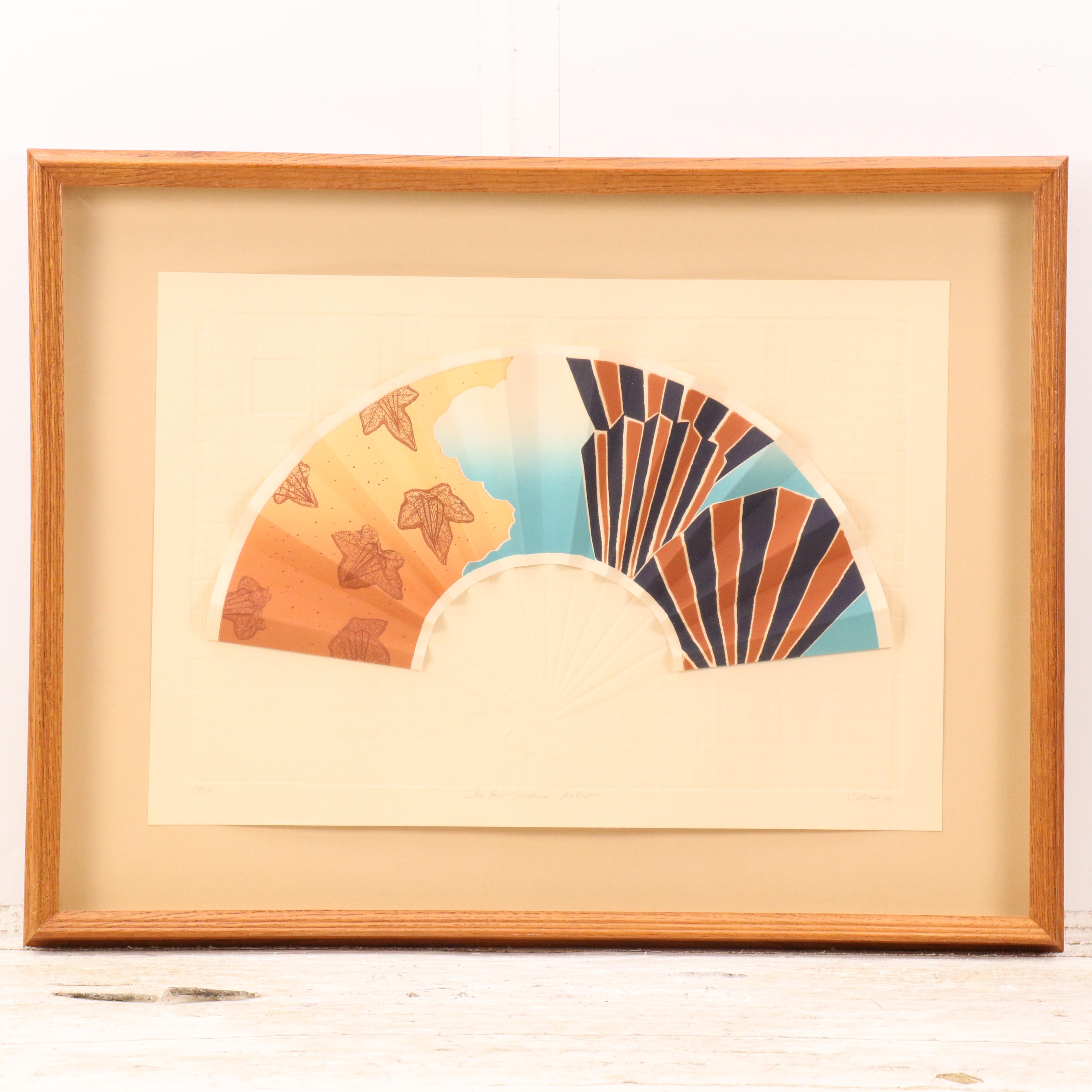 Color Embossed Etchings "The Four Seasons: Autumn/ Winter/ Spring/ Summer", 1980