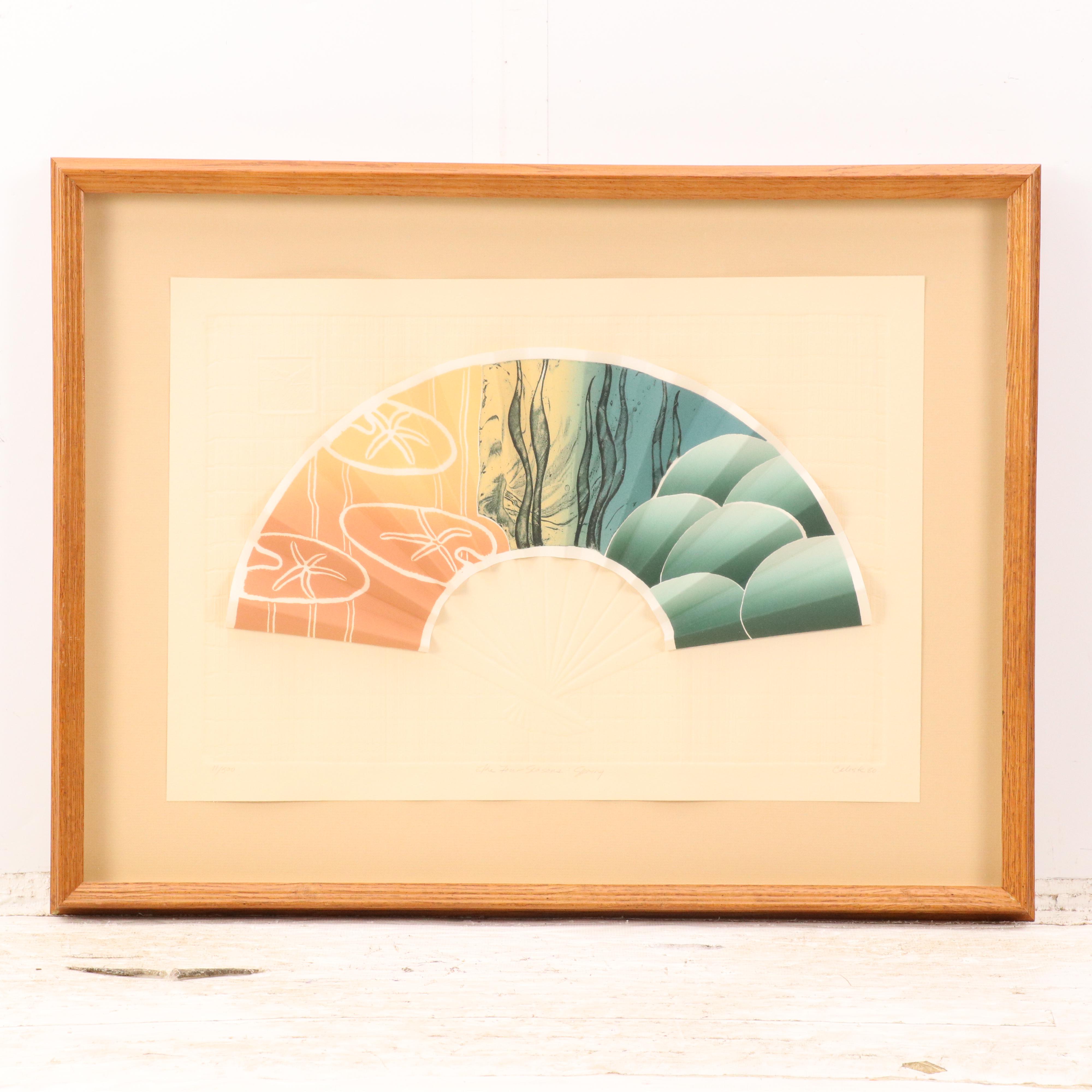 Color Embossed Etchings "The Four Seasons: Autumn/ Winter/ Spring/ Summer", 1980