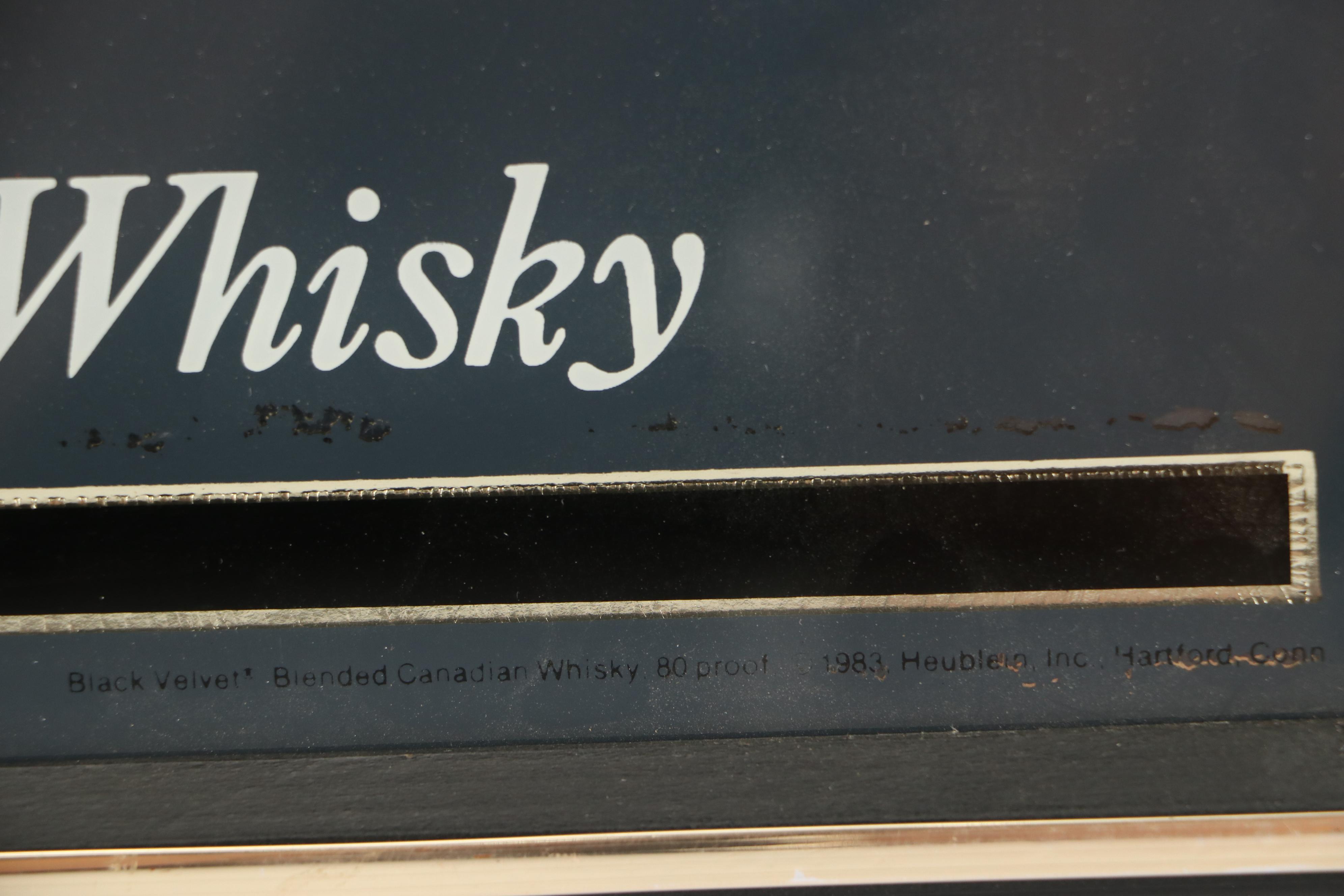 Black Velvet Whiskey and More Beverage Advertising Signs