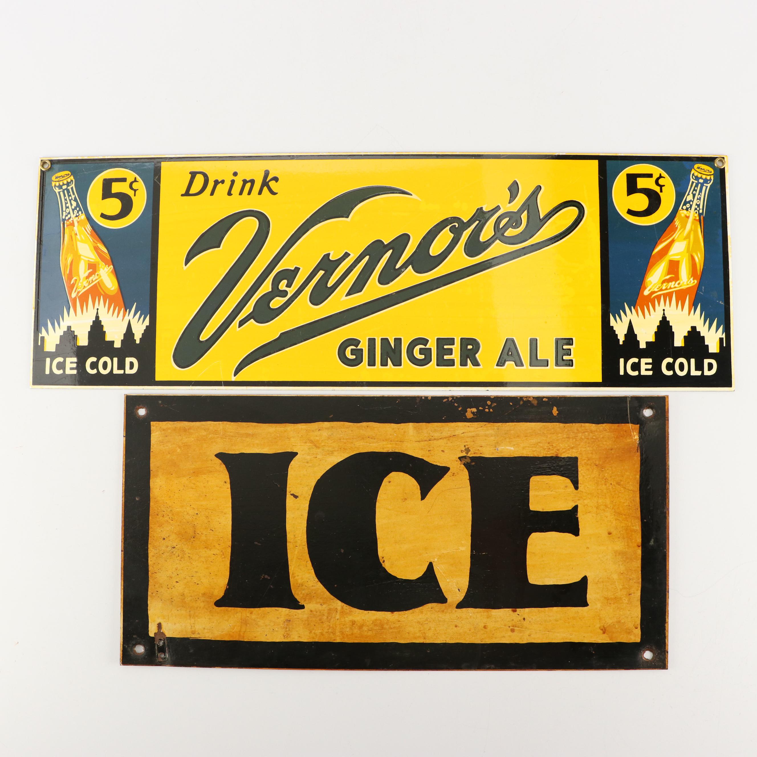 Black Velvet Whiskey and More Beverage Advertising Signs
