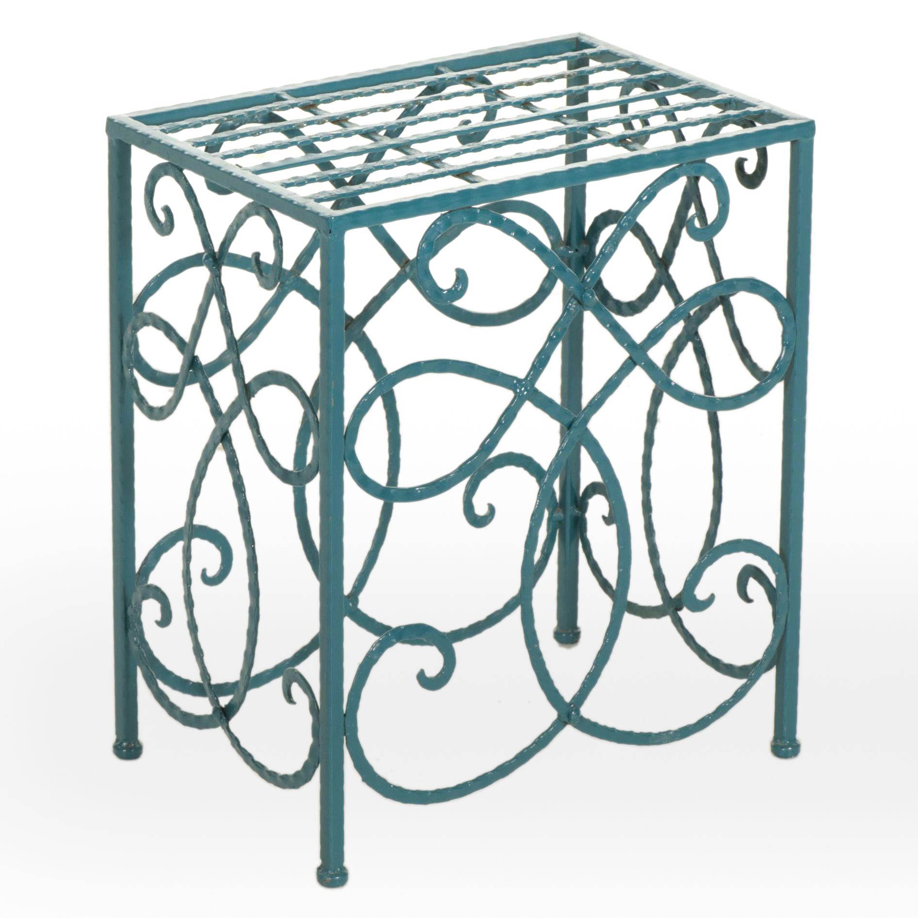 Forged Metal Painted Plant Stand