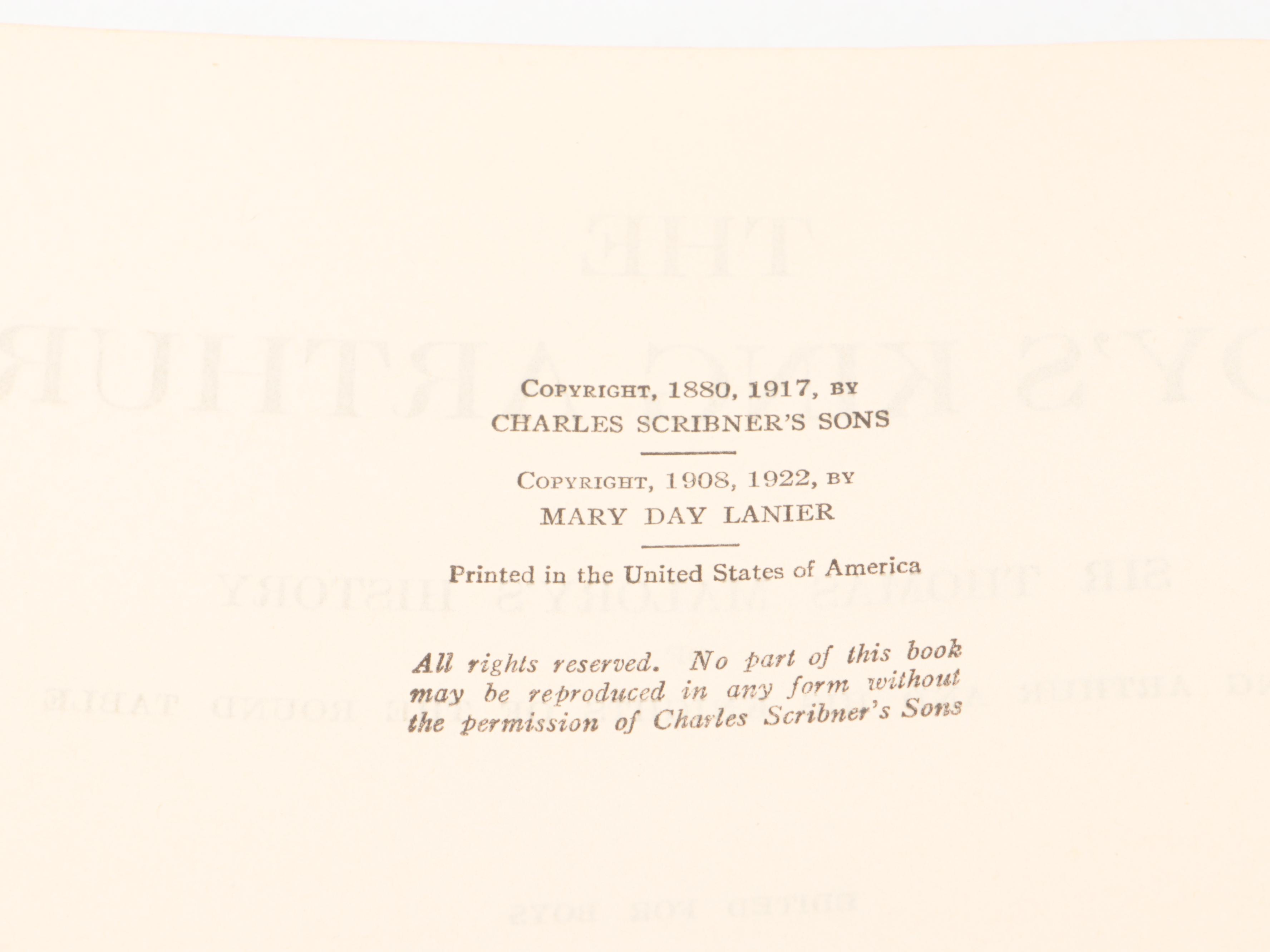 N. C. Wyeth Illustrated "The Boy's King Arthur" by Sidney Lanier, 1937