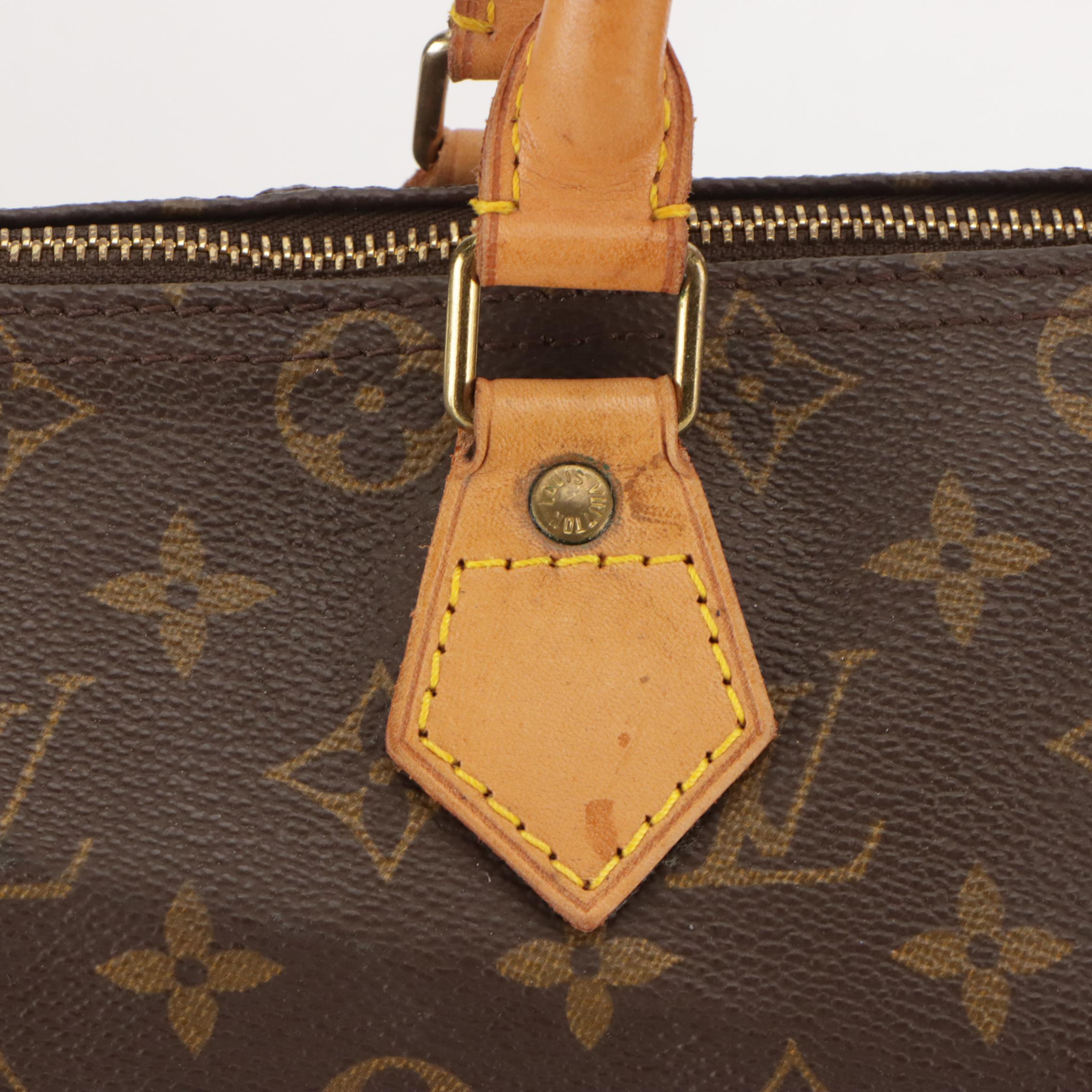 Louis Vuitton Speedy 30 Handbag in Monogram Canvas and Leather Trim