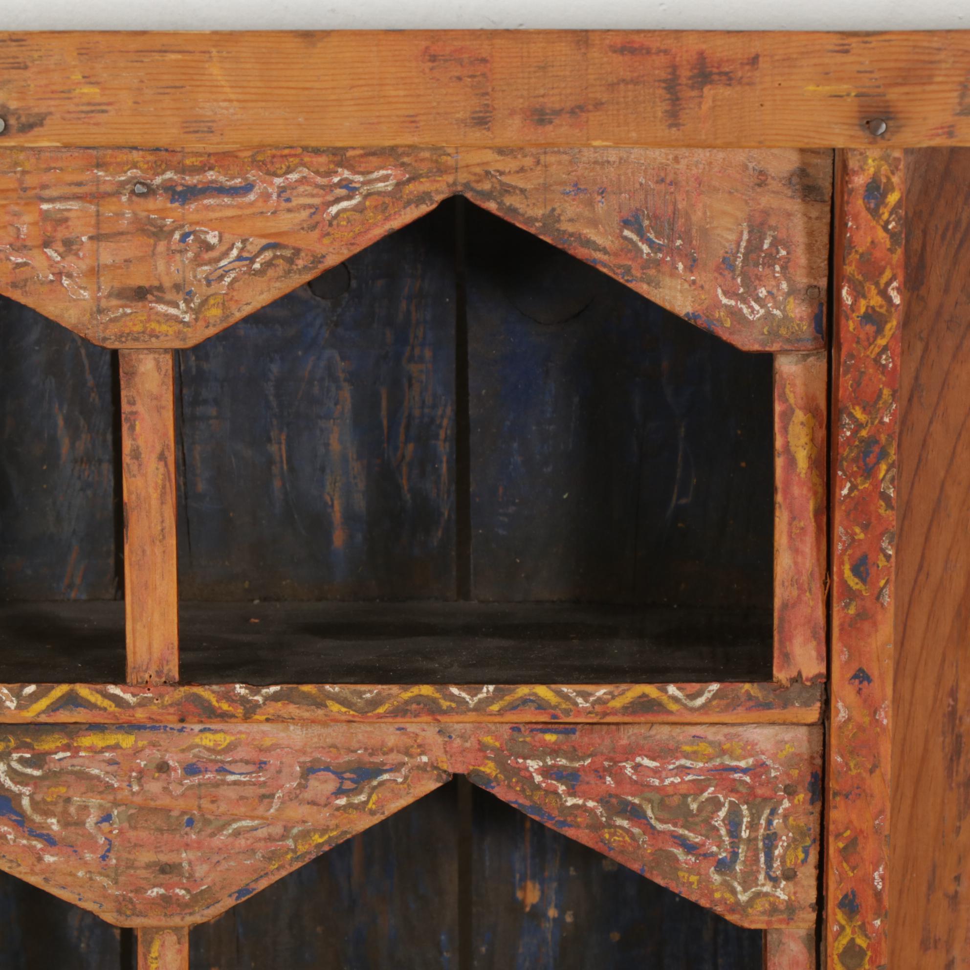 Moroccan Hand Painted Wall Shelf, Early to Mid-20th Century