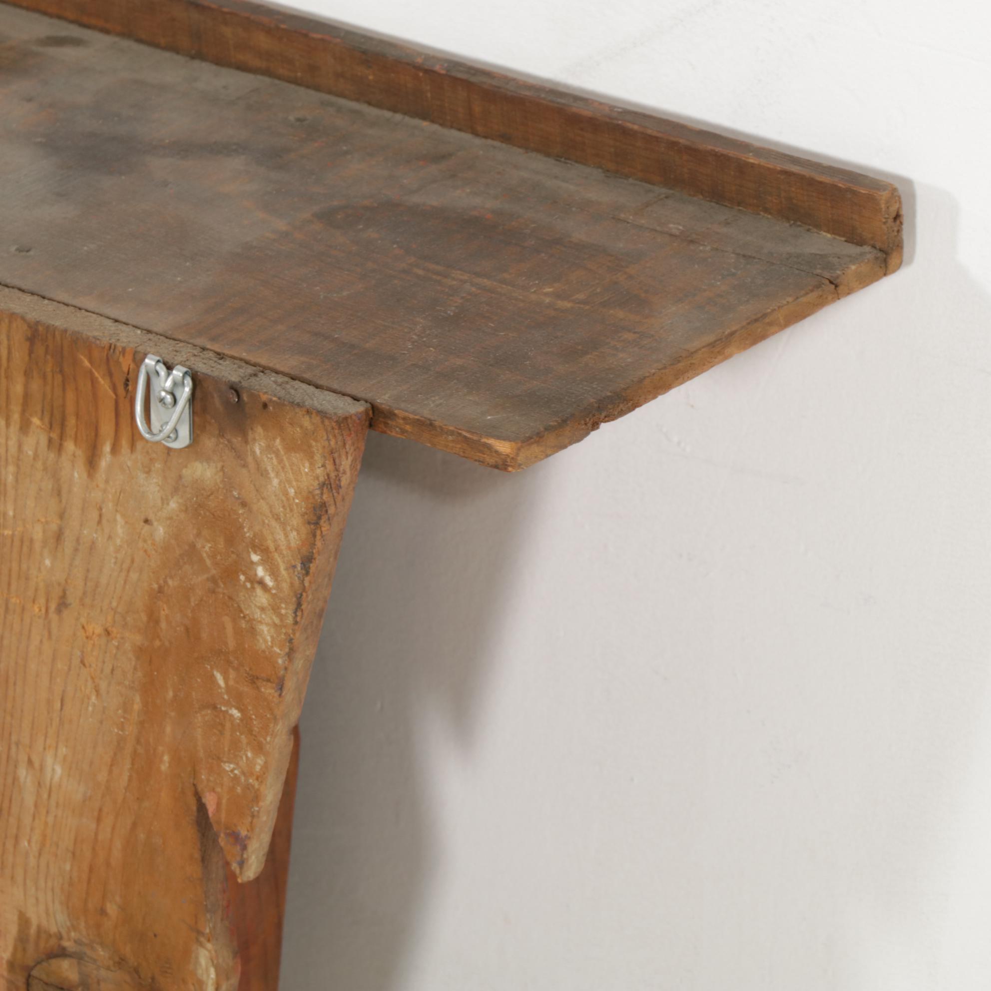 Moroccan Hand Painted Wall Shelf, Early to Mid-20th Century