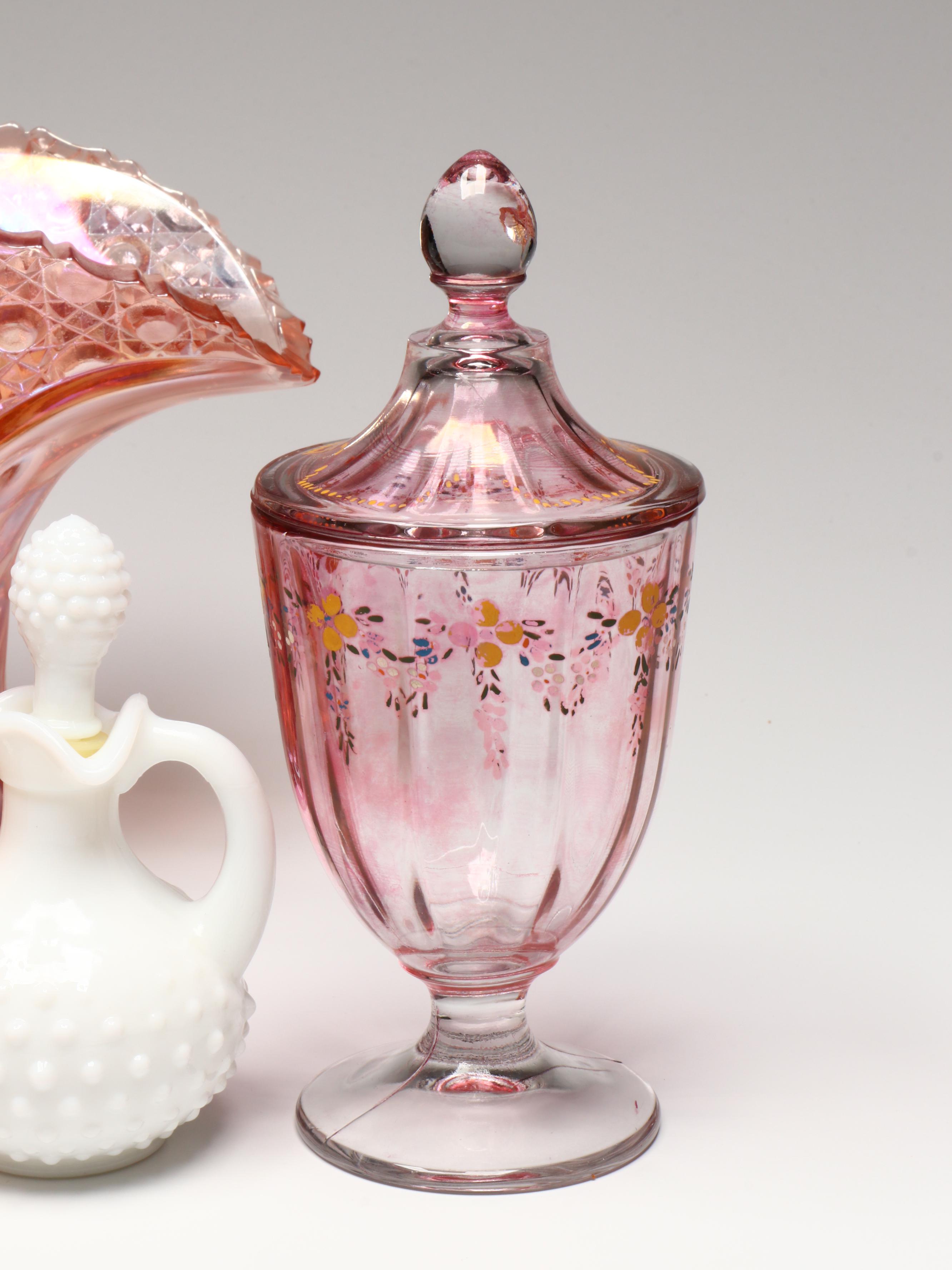 Jeannette "Sunflower" Glass Ashtray, L. E. Smith Carnival Glass and More