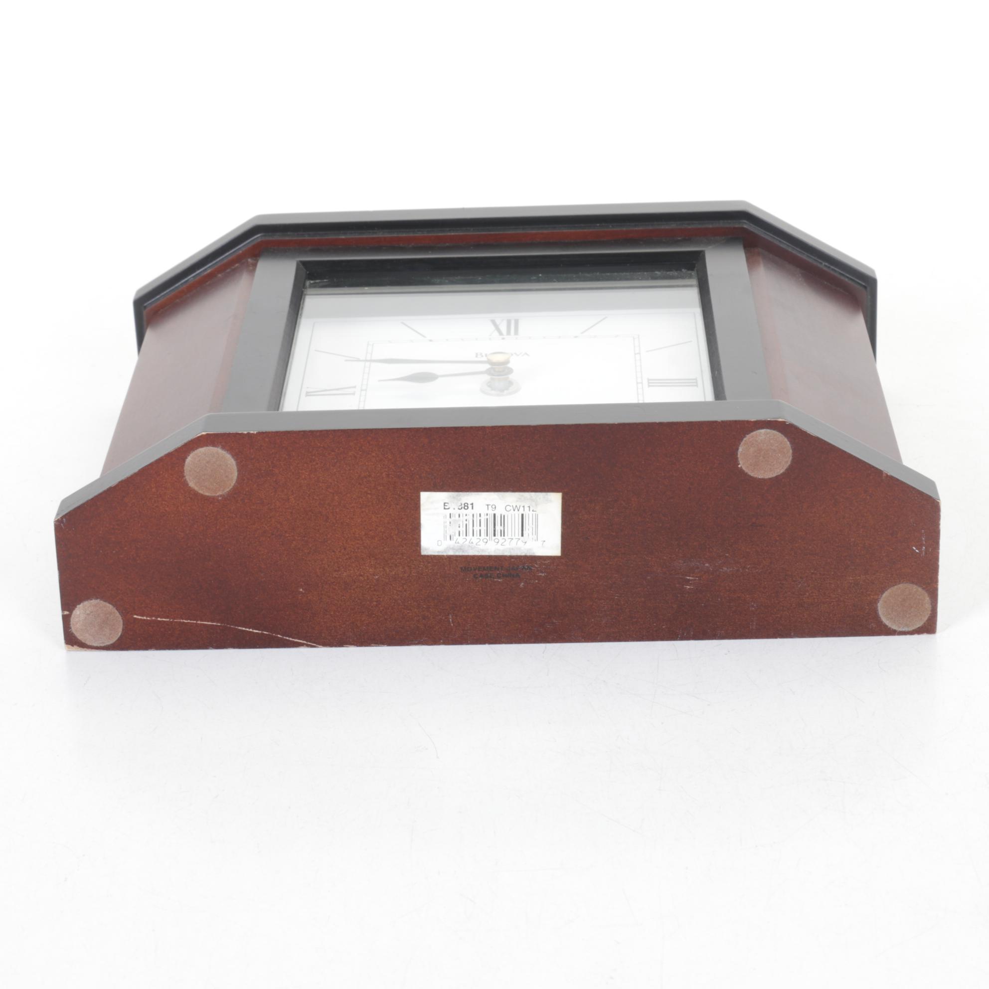 Bulova Wooden Mantel Clock