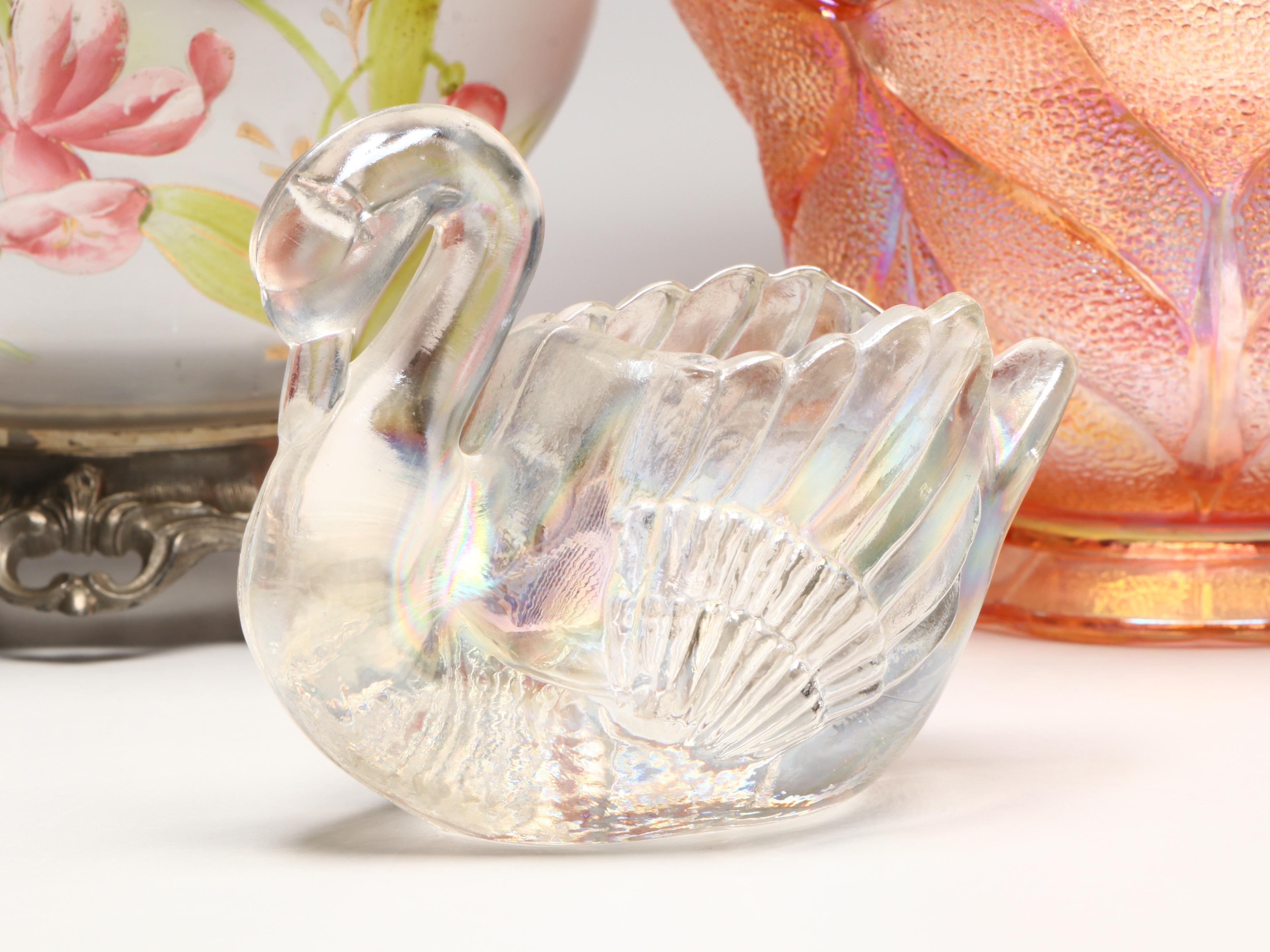 Jeannette "Sunflower" Glass Ashtray, L. E. Smith Carnival Glass and More