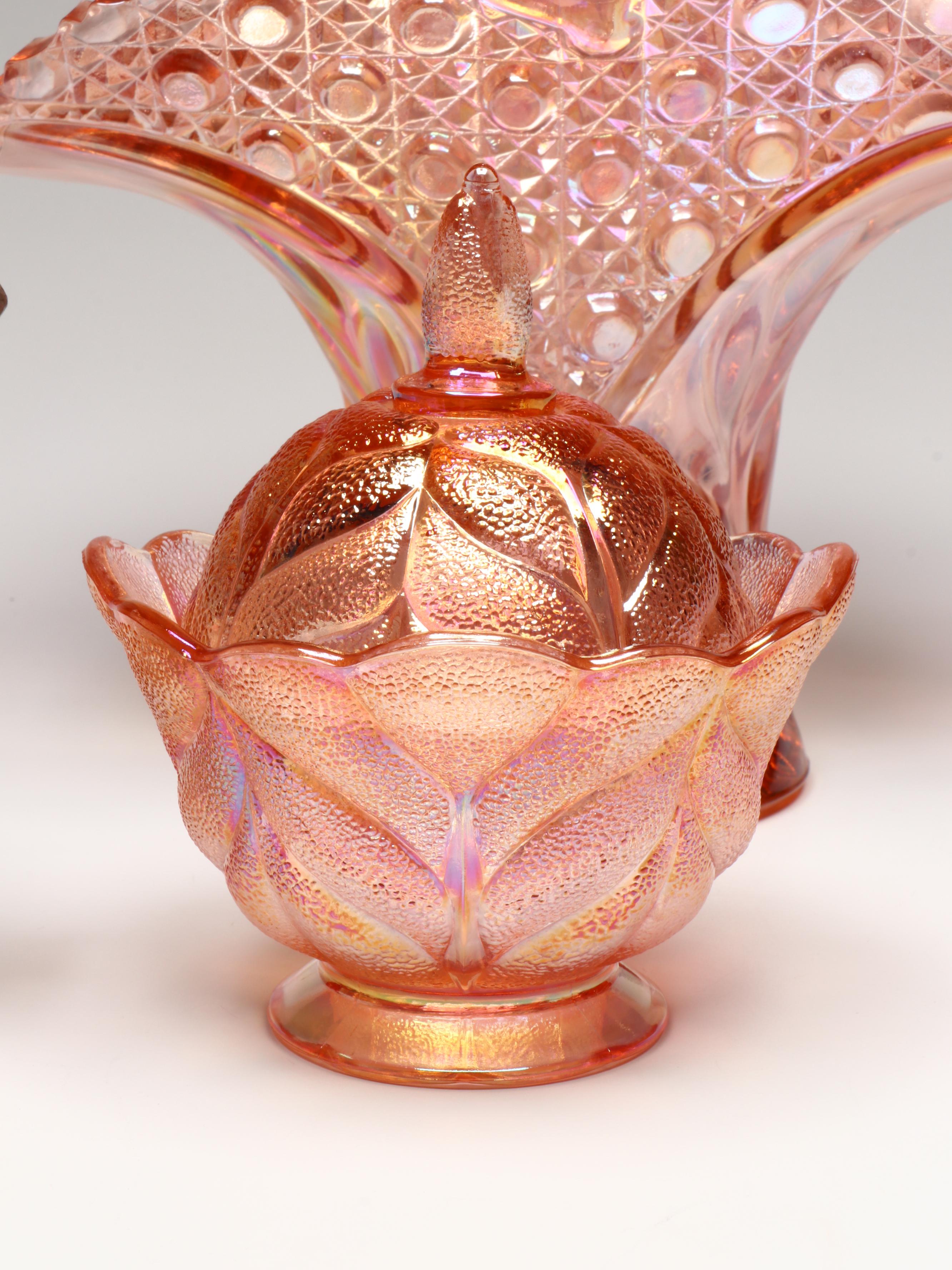 Jeannette "Sunflower" Glass Ashtray, L. E. Smith Carnival Glass and More