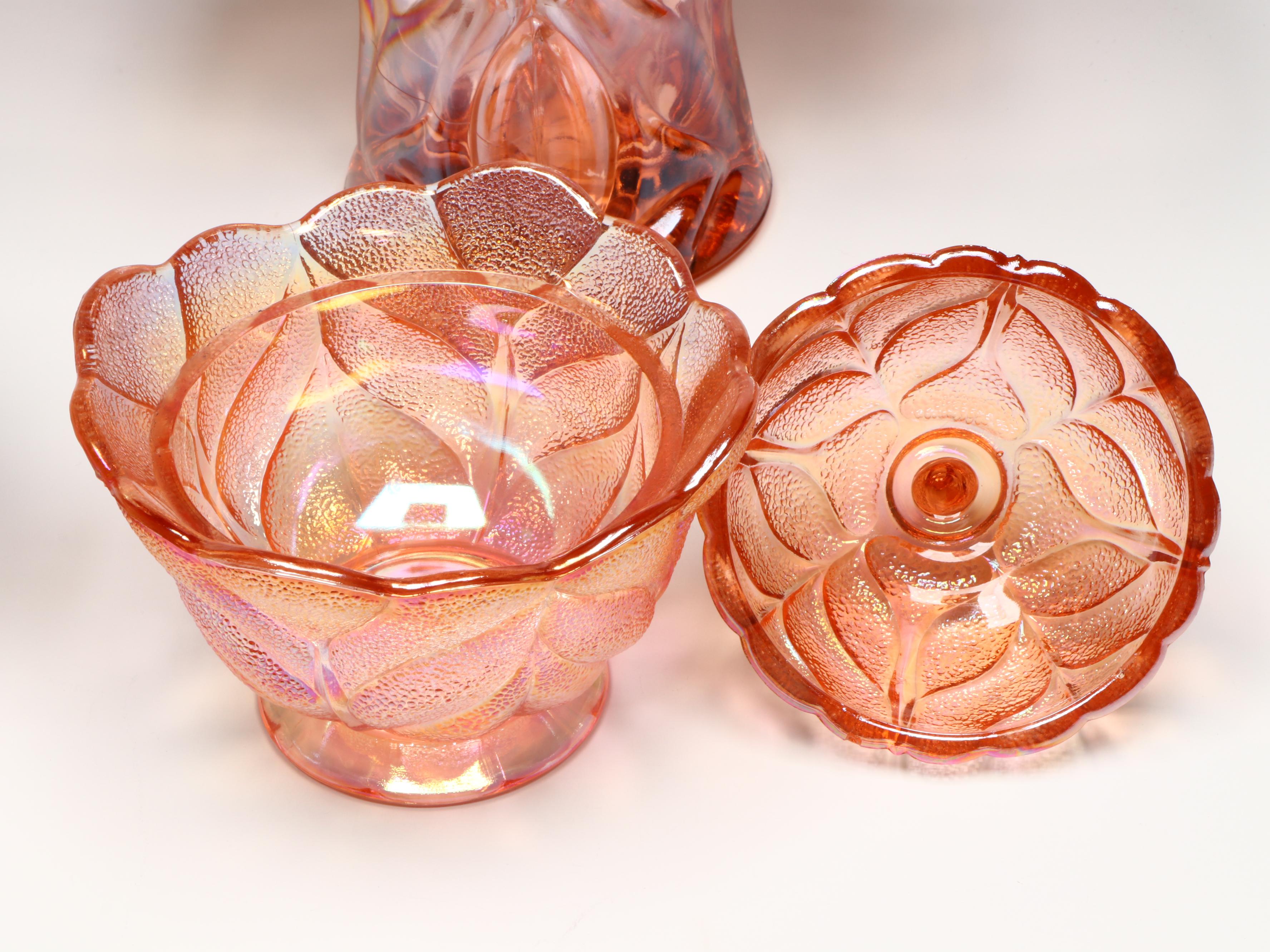 Jeannette "Sunflower" Glass Ashtray, L. E. Smith Carnival Glass and More