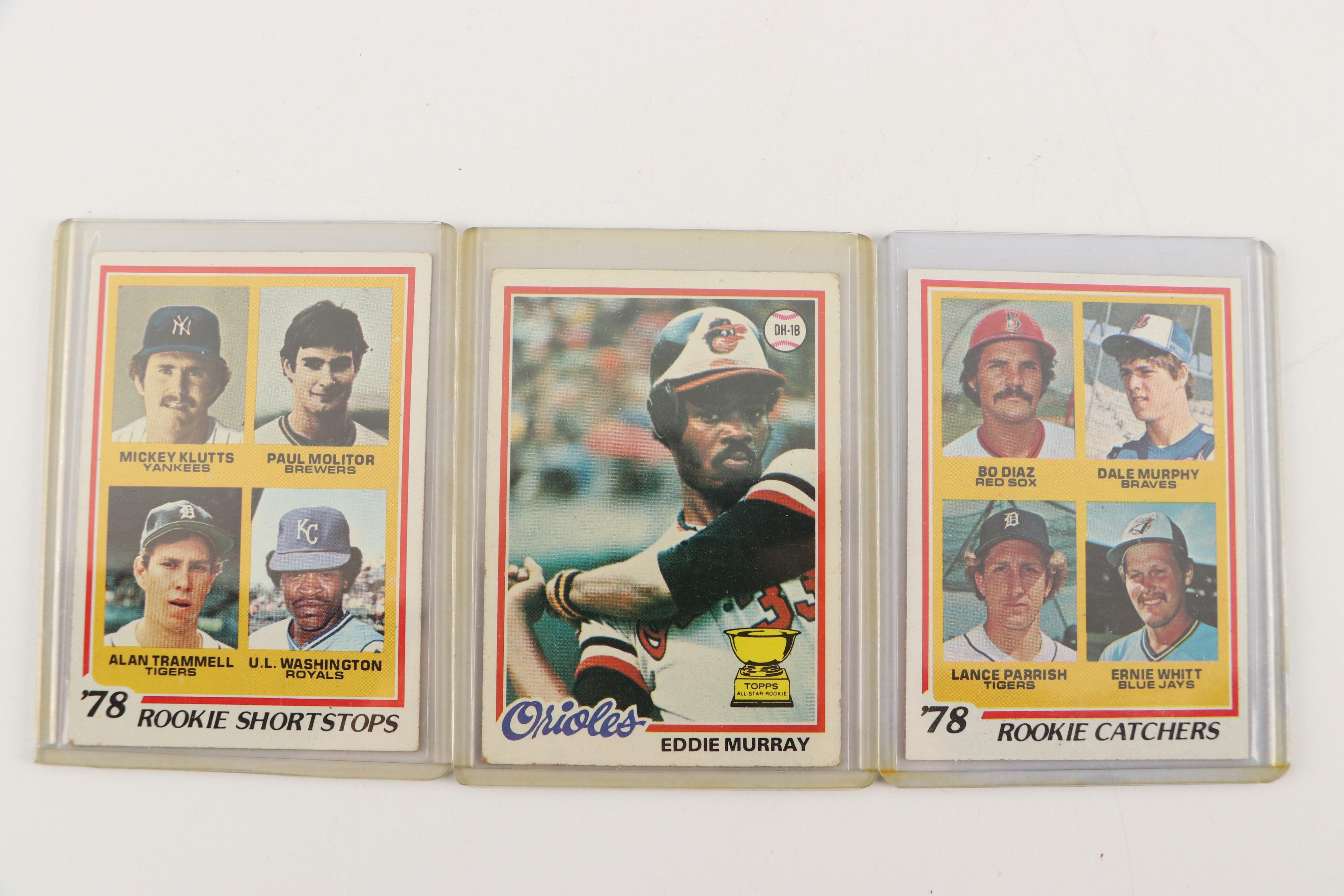 1978 Topps Baseball Card Set Featuring Eddie Murray and Alan Trammell Rookies