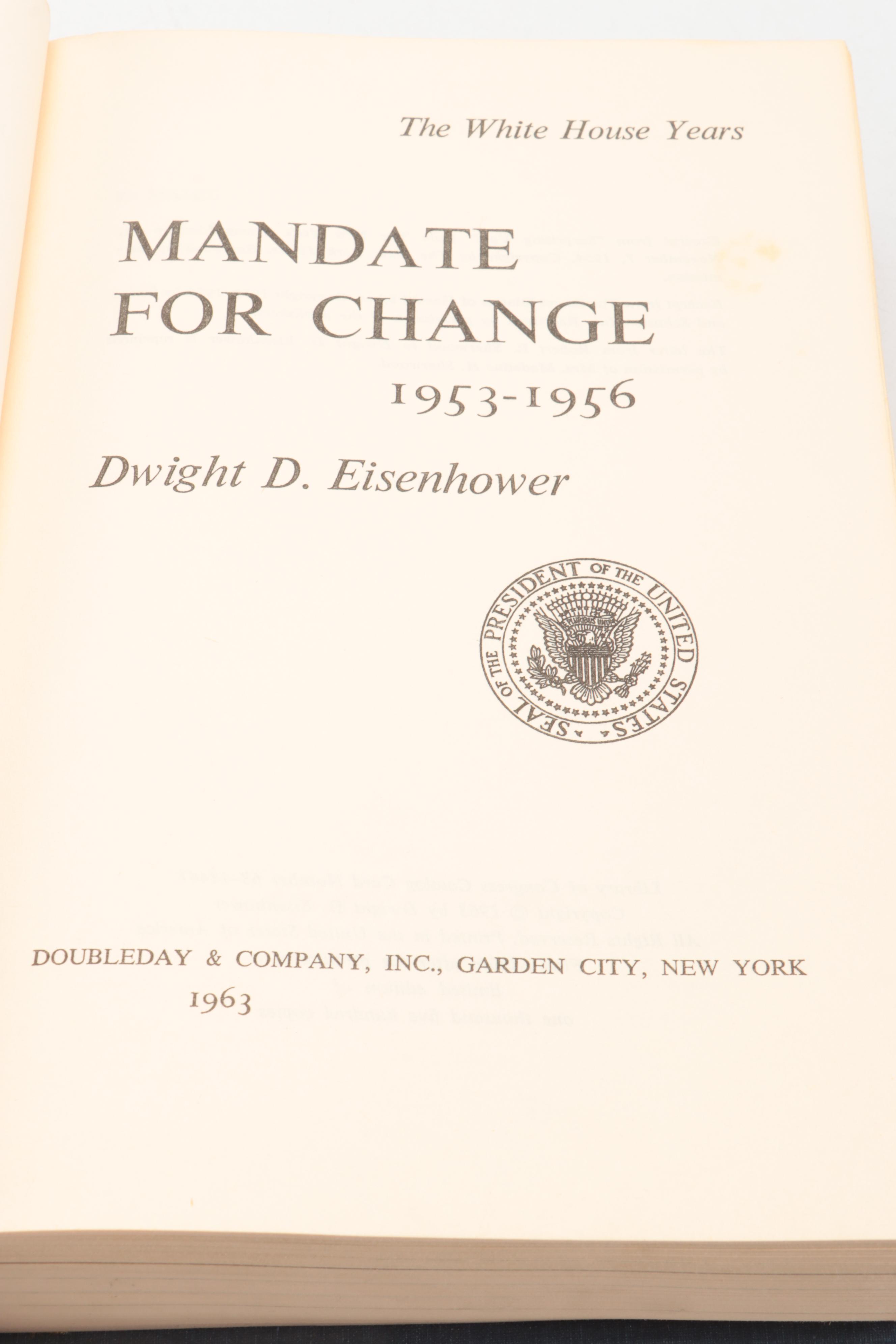 First Trade Edition "The White House Years" by Dwight D. Eisenhower, 1963–1965