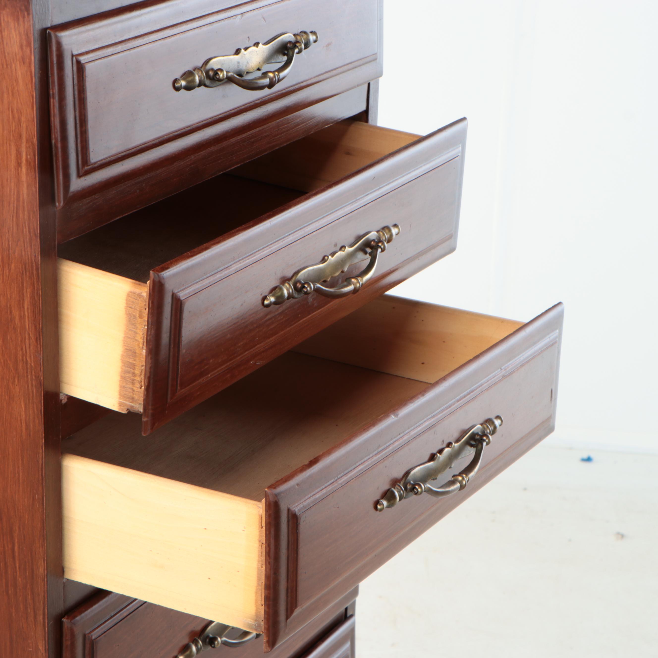 Chippendale Style Mahogany Lingerie Chest, Late 20th Century