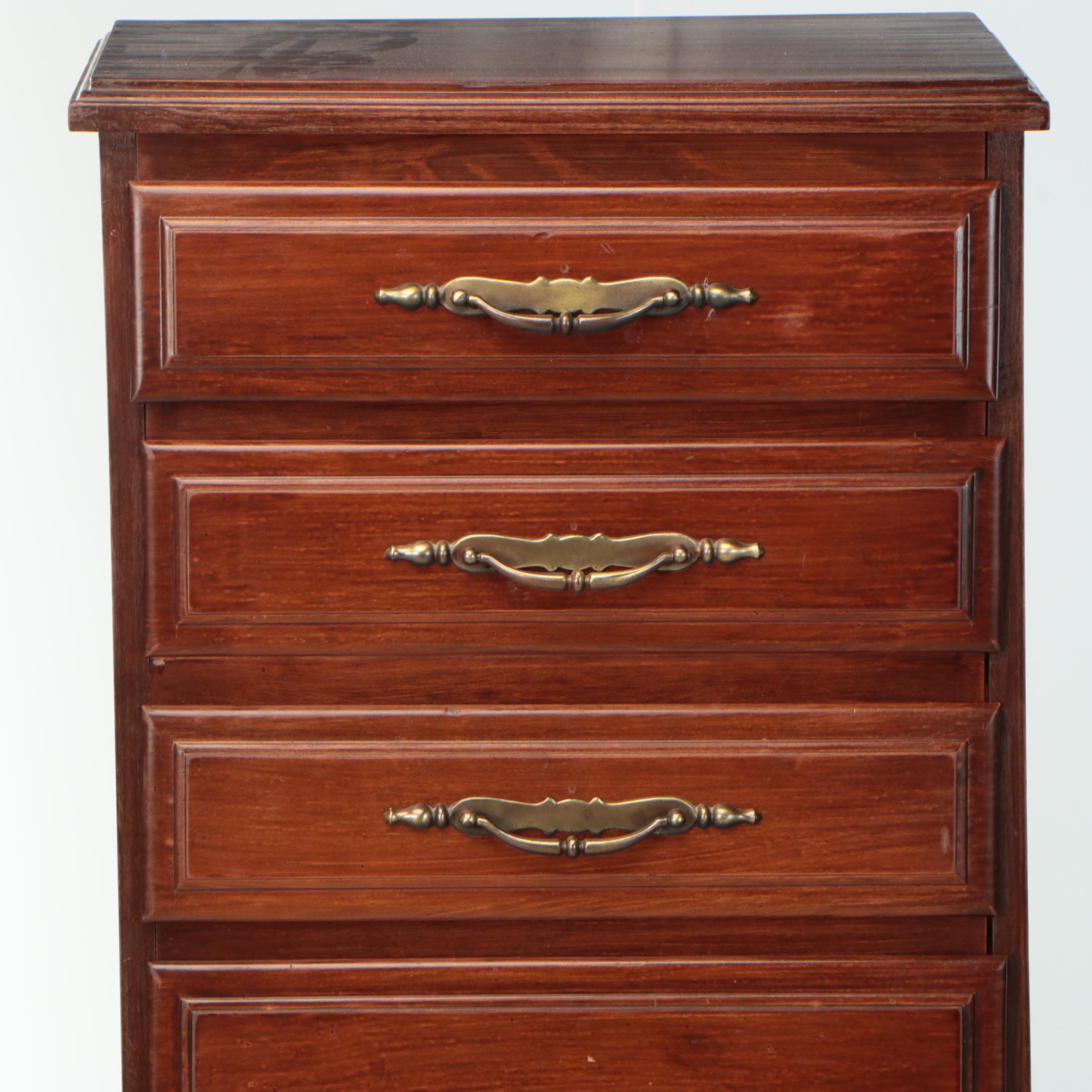 Chippendale Style Mahogany Lingerie Chest, Late 20th Century