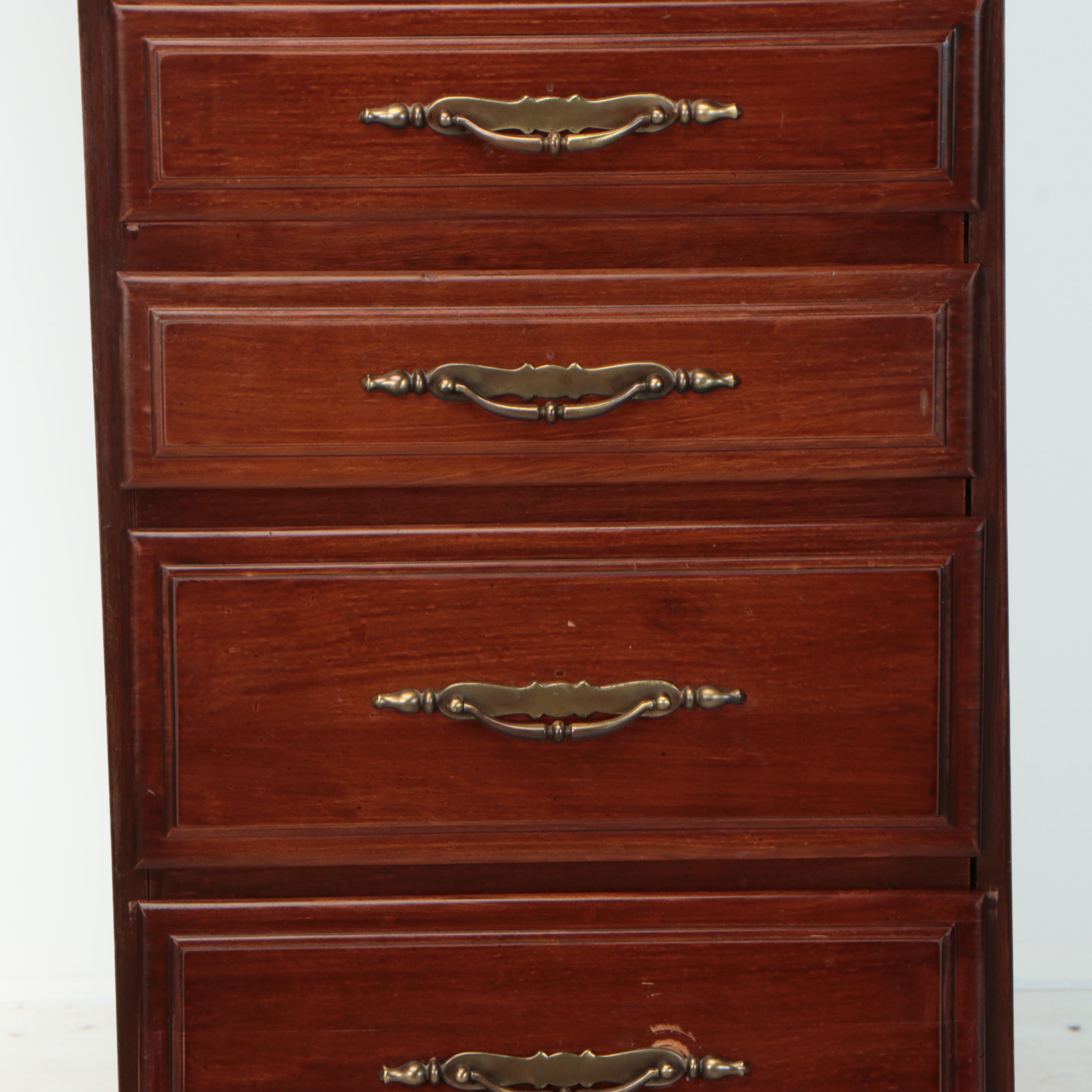 Chippendale Style Mahogany Lingerie Chest, Late 20th Century