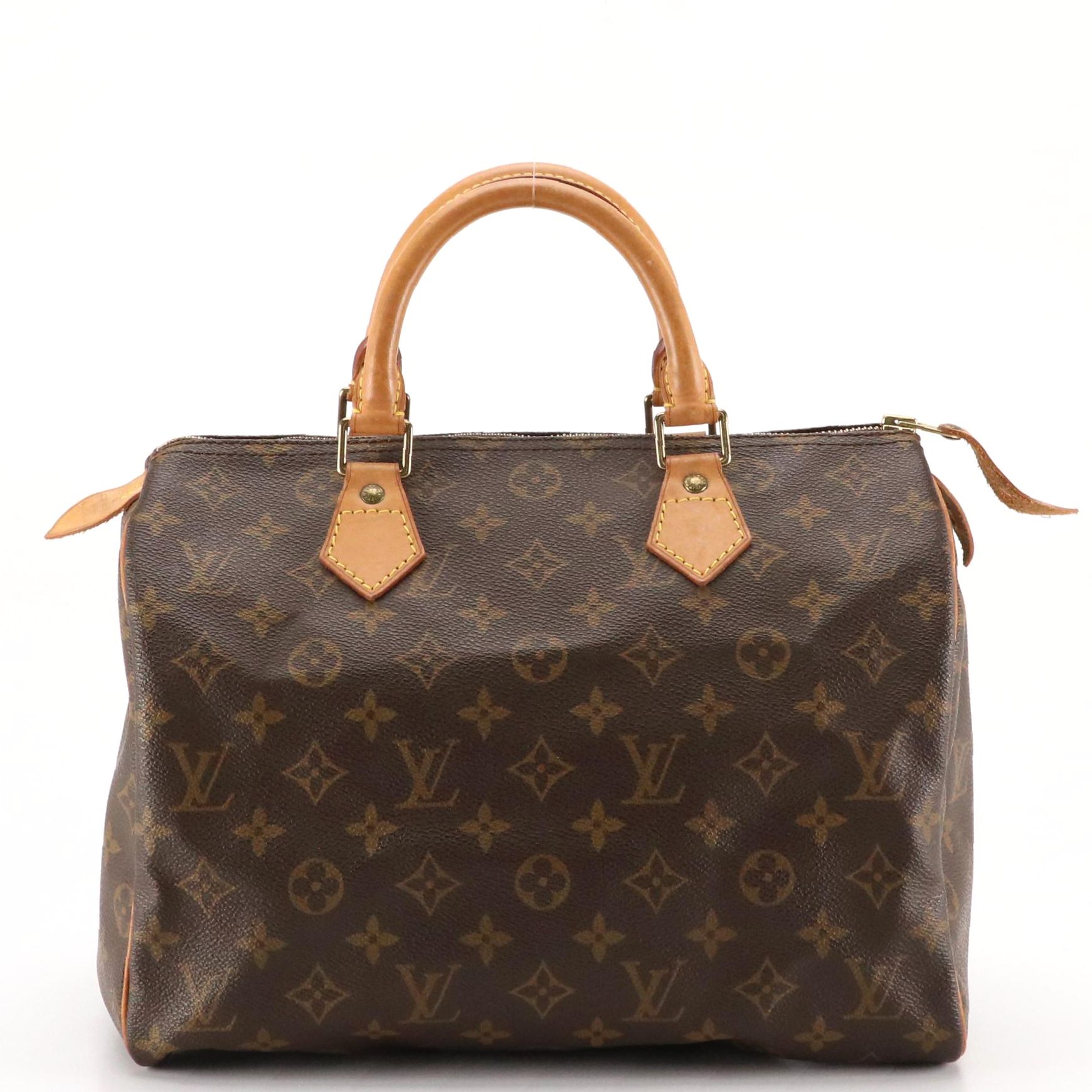 Louis Vuitton Speedy 30 Handbag in Monogram Canvas and Leather Trim