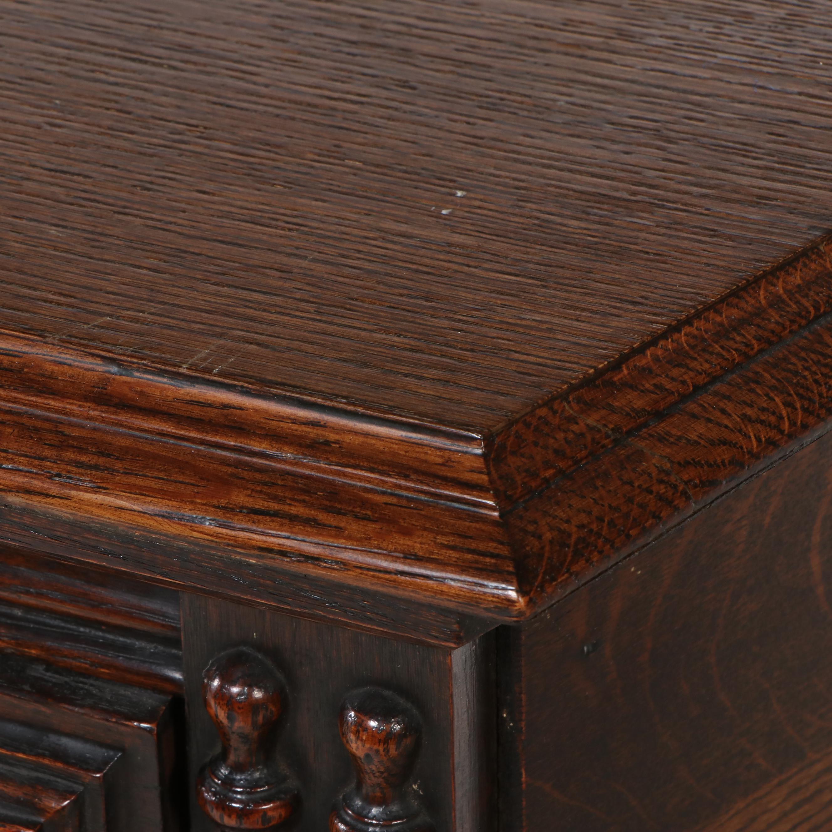 Tudor Style Oak Hall Table, 20th Century