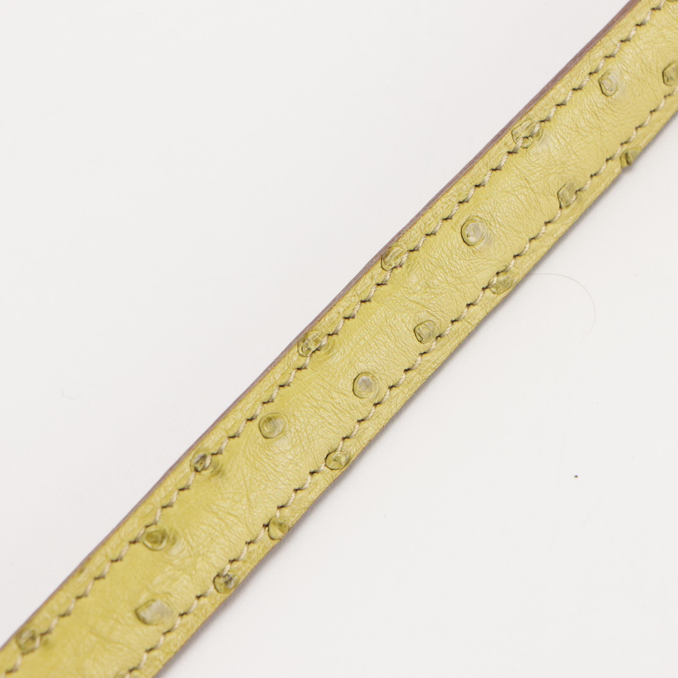 Hermès Reversible Leather Clou de Selle Belt in Ostrich and Calf Leather