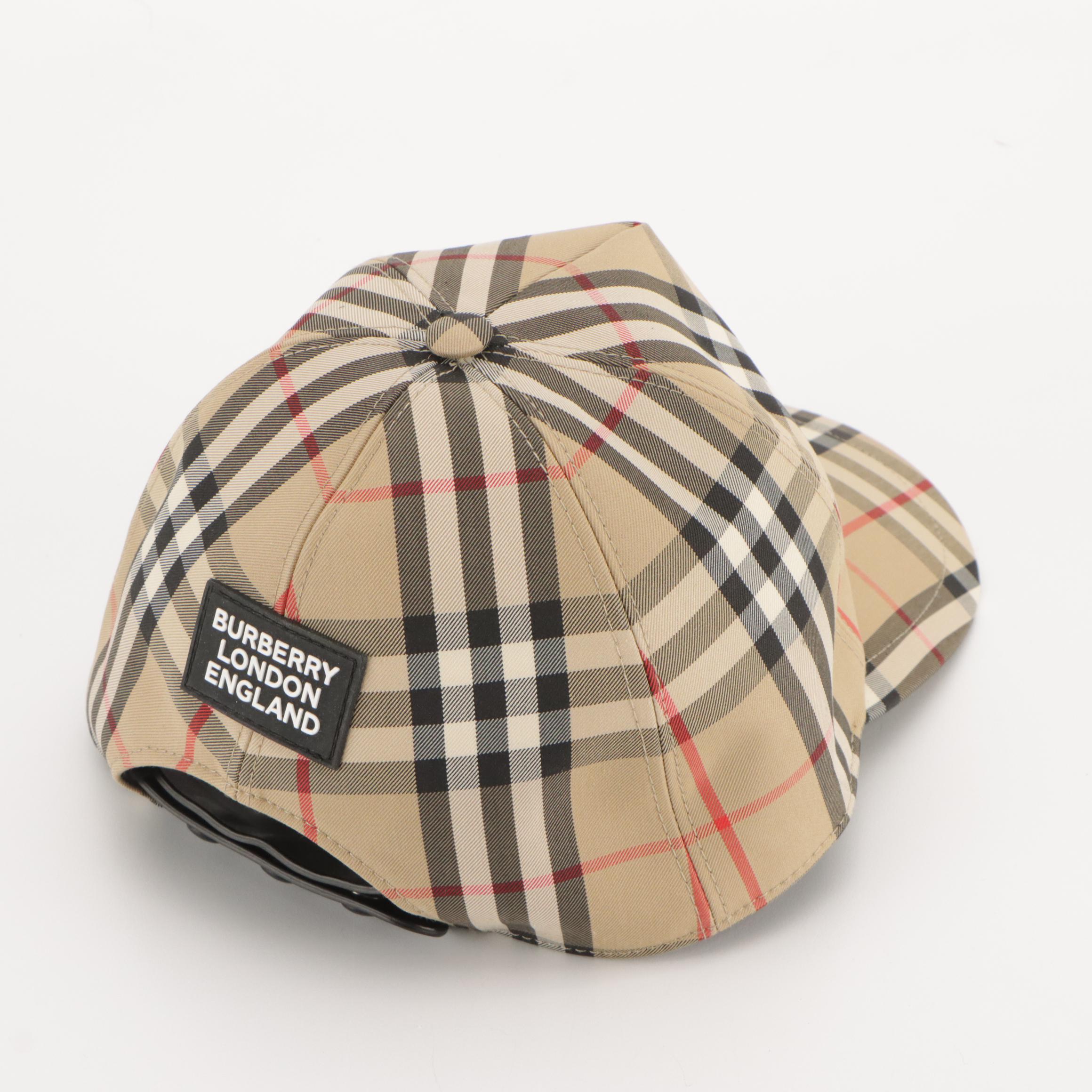 Burberry London House Check Baseball Cap in Cotton Blend