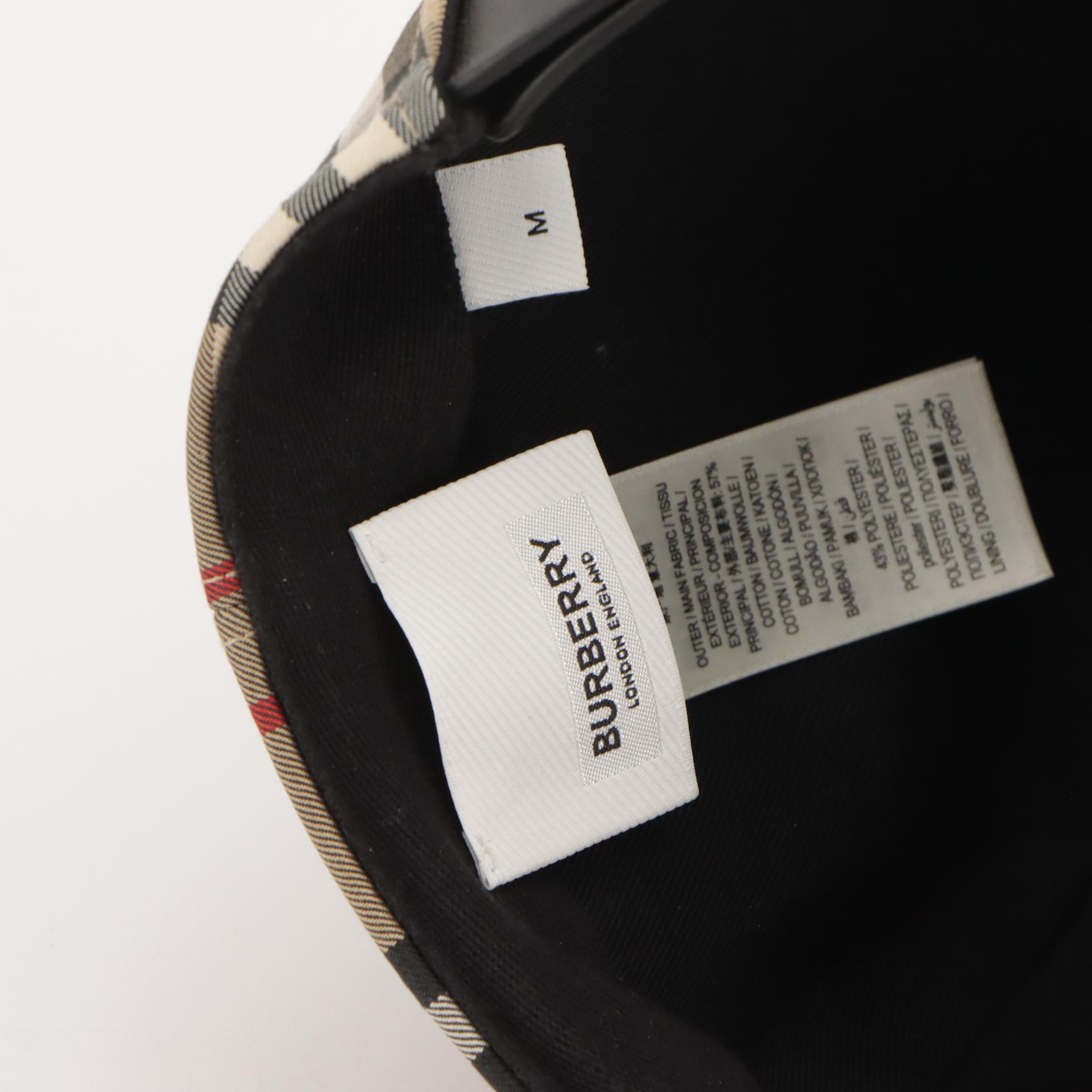 Burberry London House Check Baseball Cap in Cotton Blend