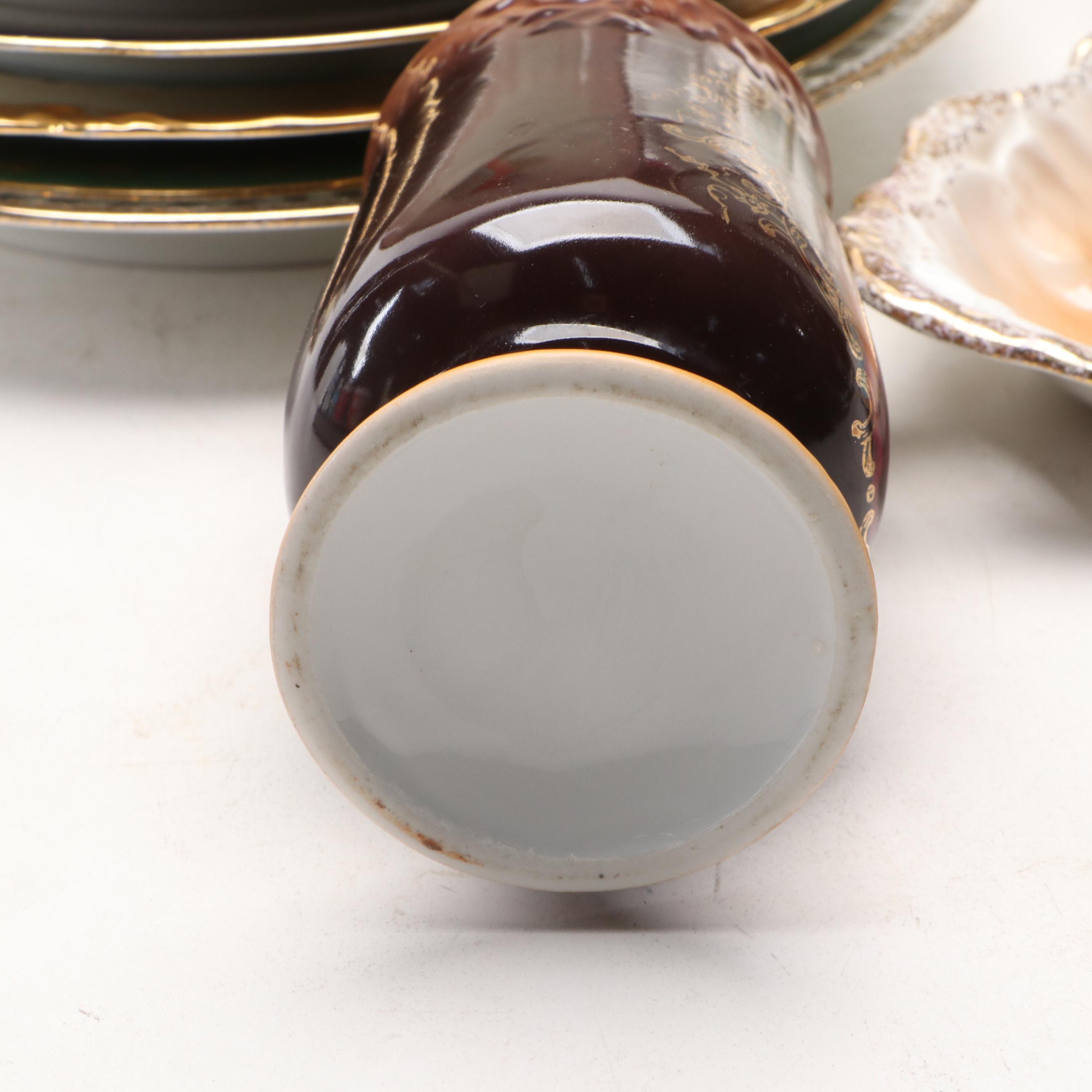 Victorian Hutschenreuther Porcelain Plate and More Decorative Porcelain Décor