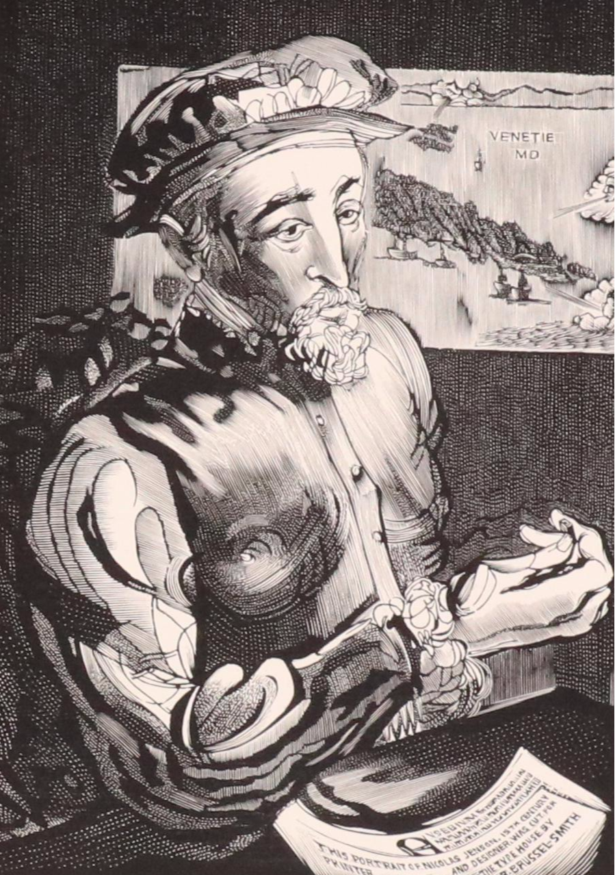 Woodcuts After Brussel-Smith "Nicholas Jenson" and "Rudolph Koch," Late 20th C.